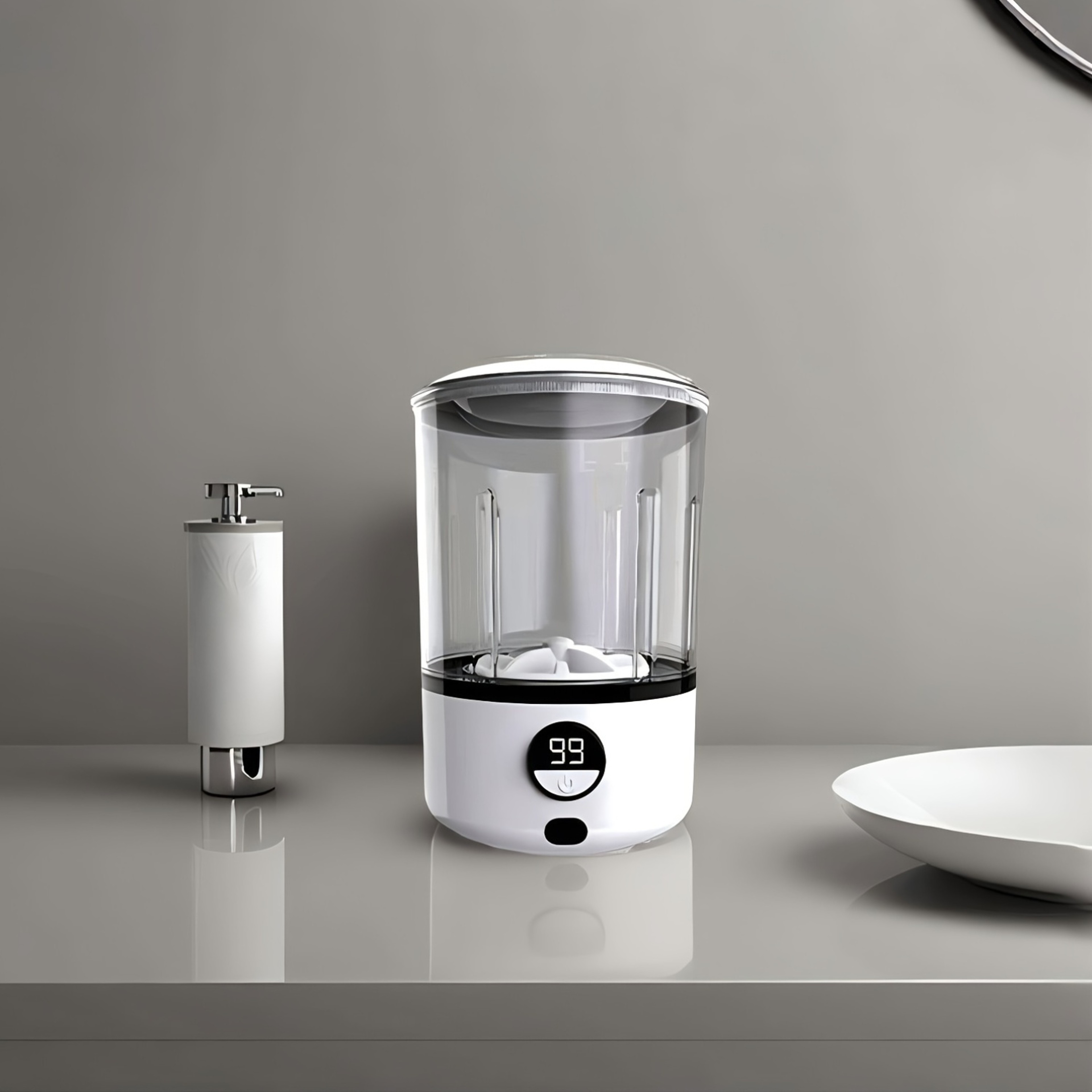 Portable Mini Washing Machine - Folding Design for Quick Underwear Laundry – view 6