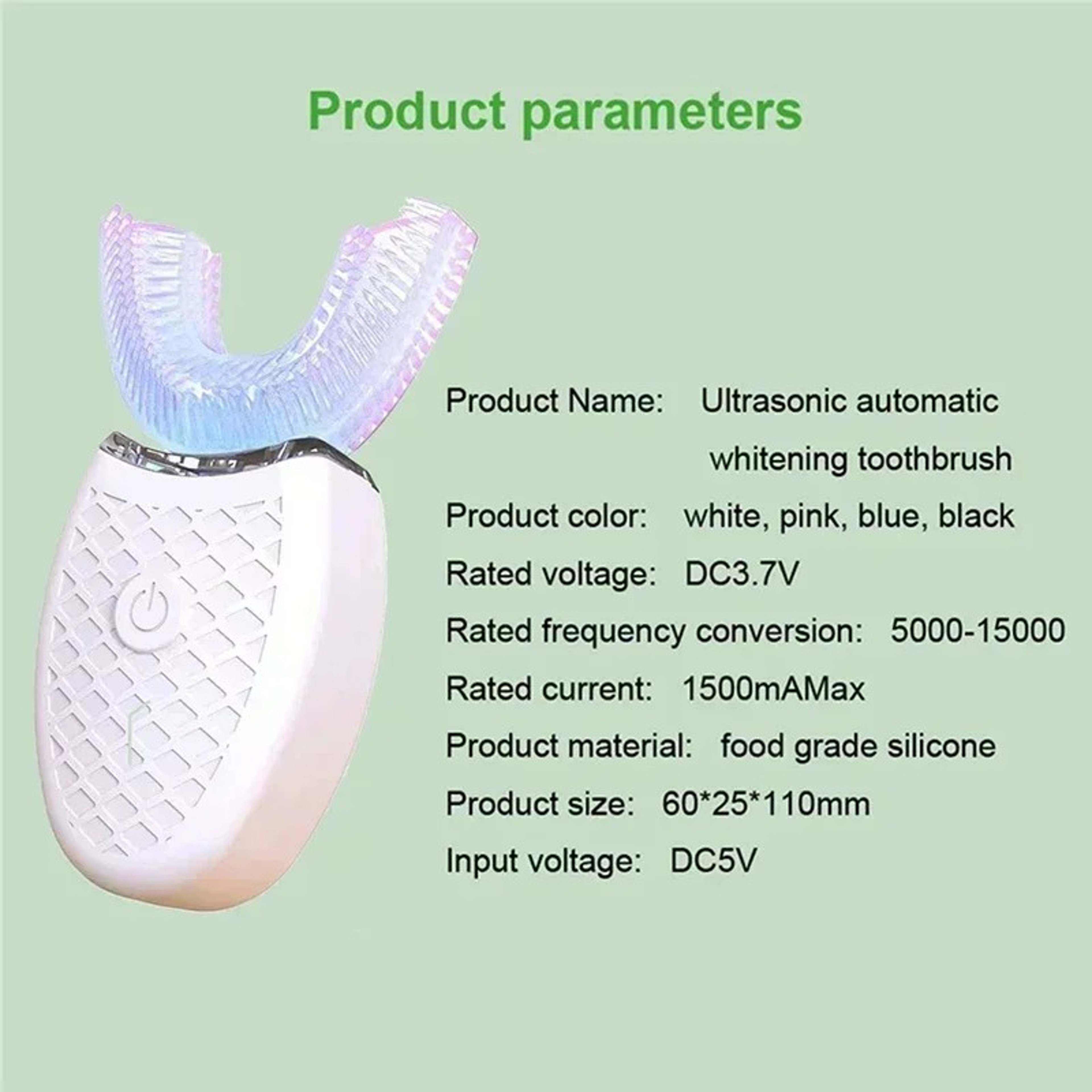 Smart UShaped Toothbrush For Adults  Kids 360 Auto Sonic Rechargeable Waterproof Oral Hygiene Tool 1