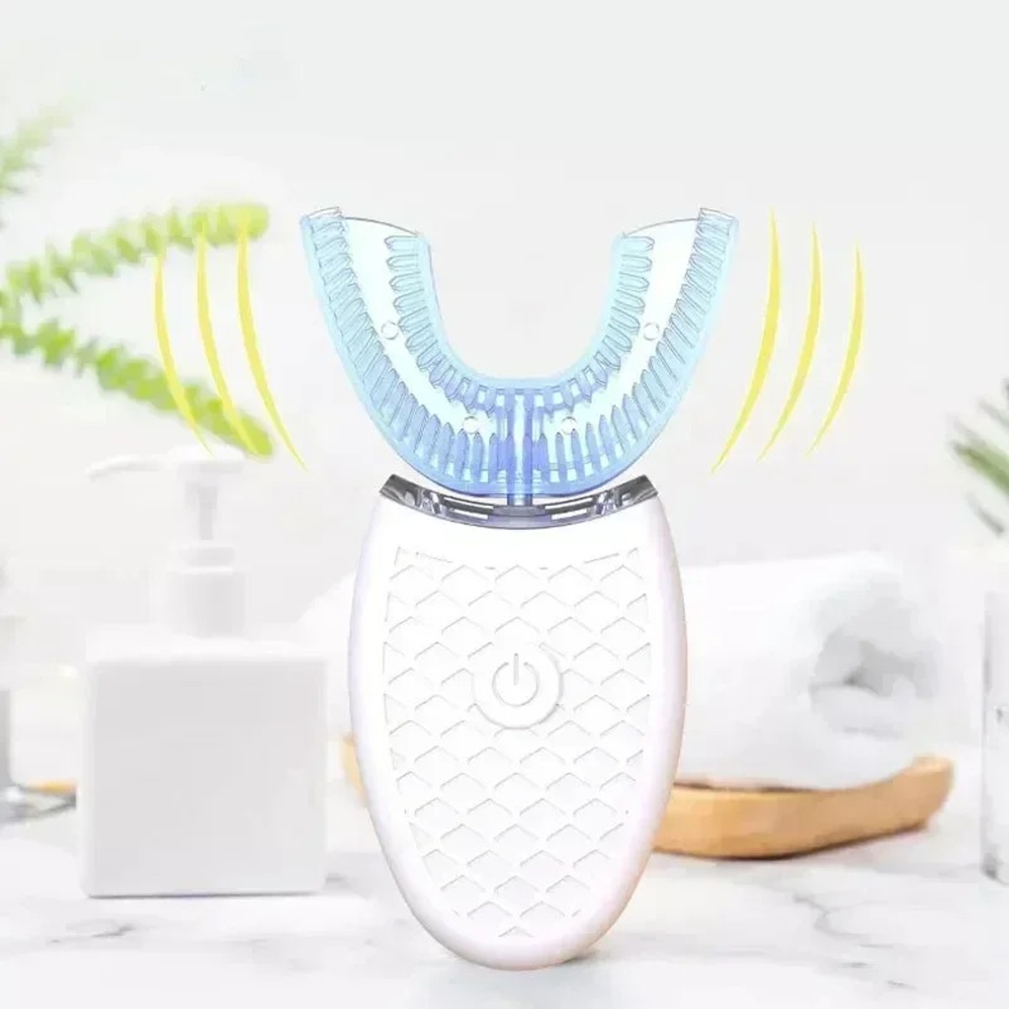 Smart UShaped Toothbrush For Adults  Kids 360 Auto Sonic Rechargeable Waterproof Oral Hygiene Tool 0