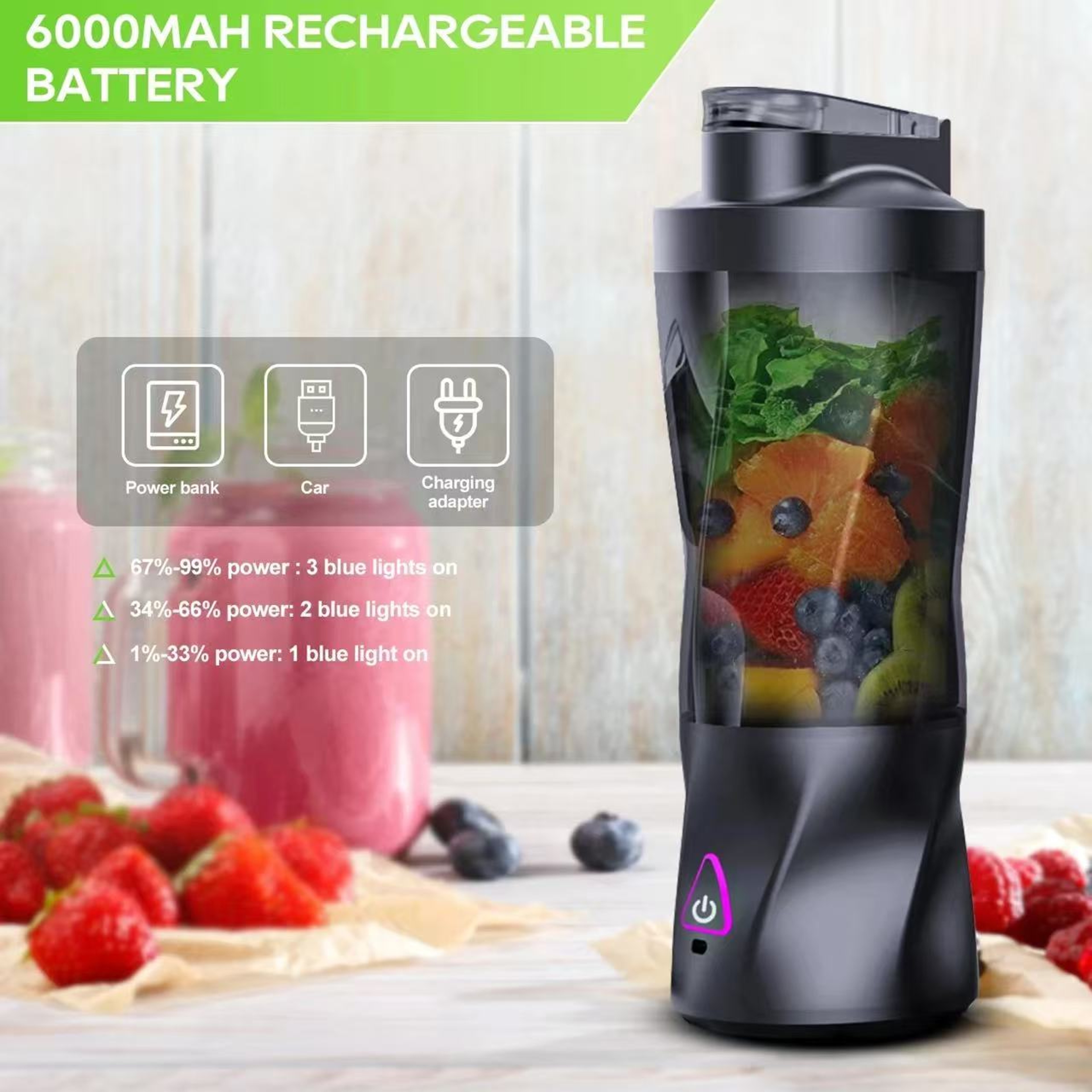USB Rechargeable Portable Smoothie Blender Personal Juicer Cup 1