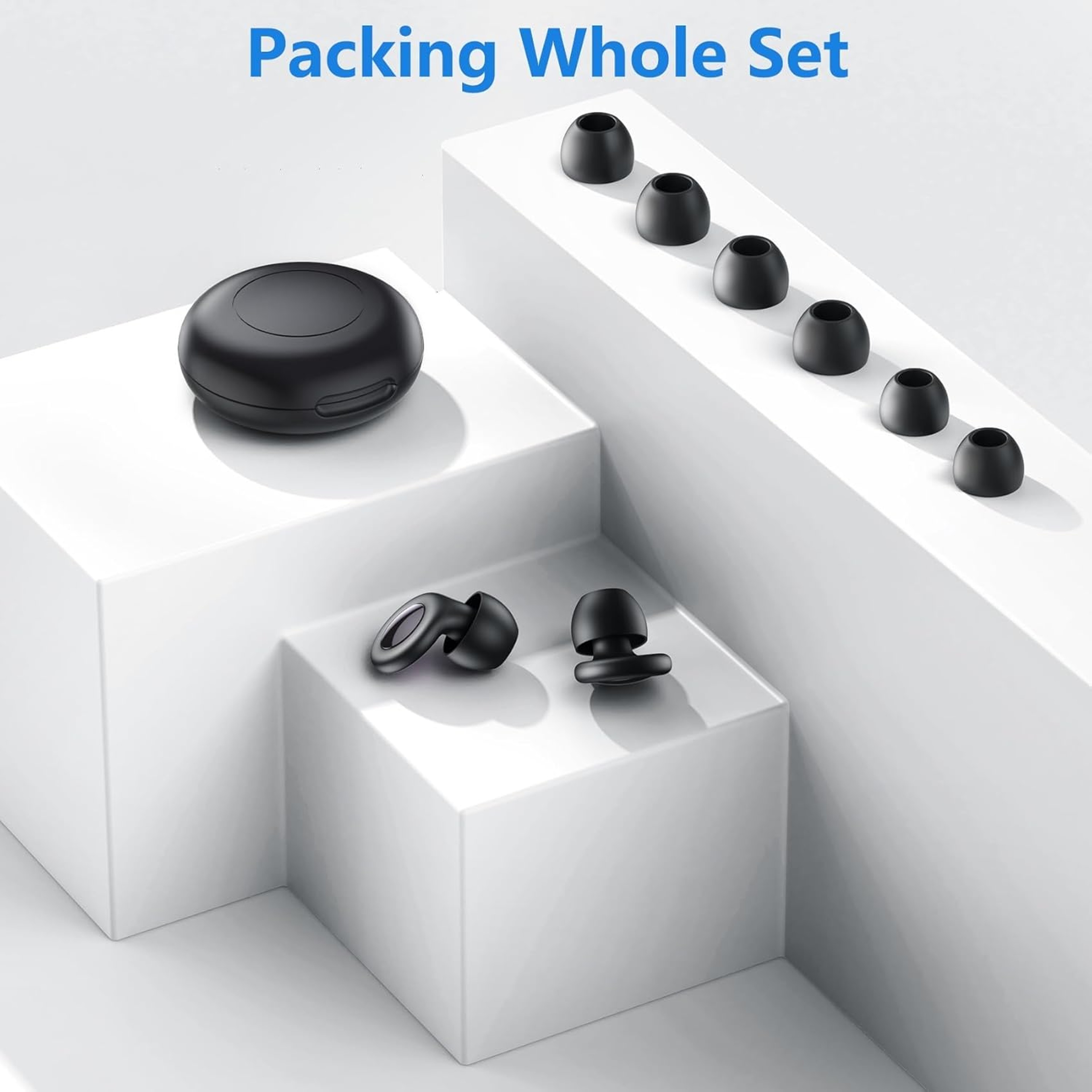 "Reusable Silicone Ear Plugs - Noise Cancelling for Sleep, Study, Work, Concerts" – view 1