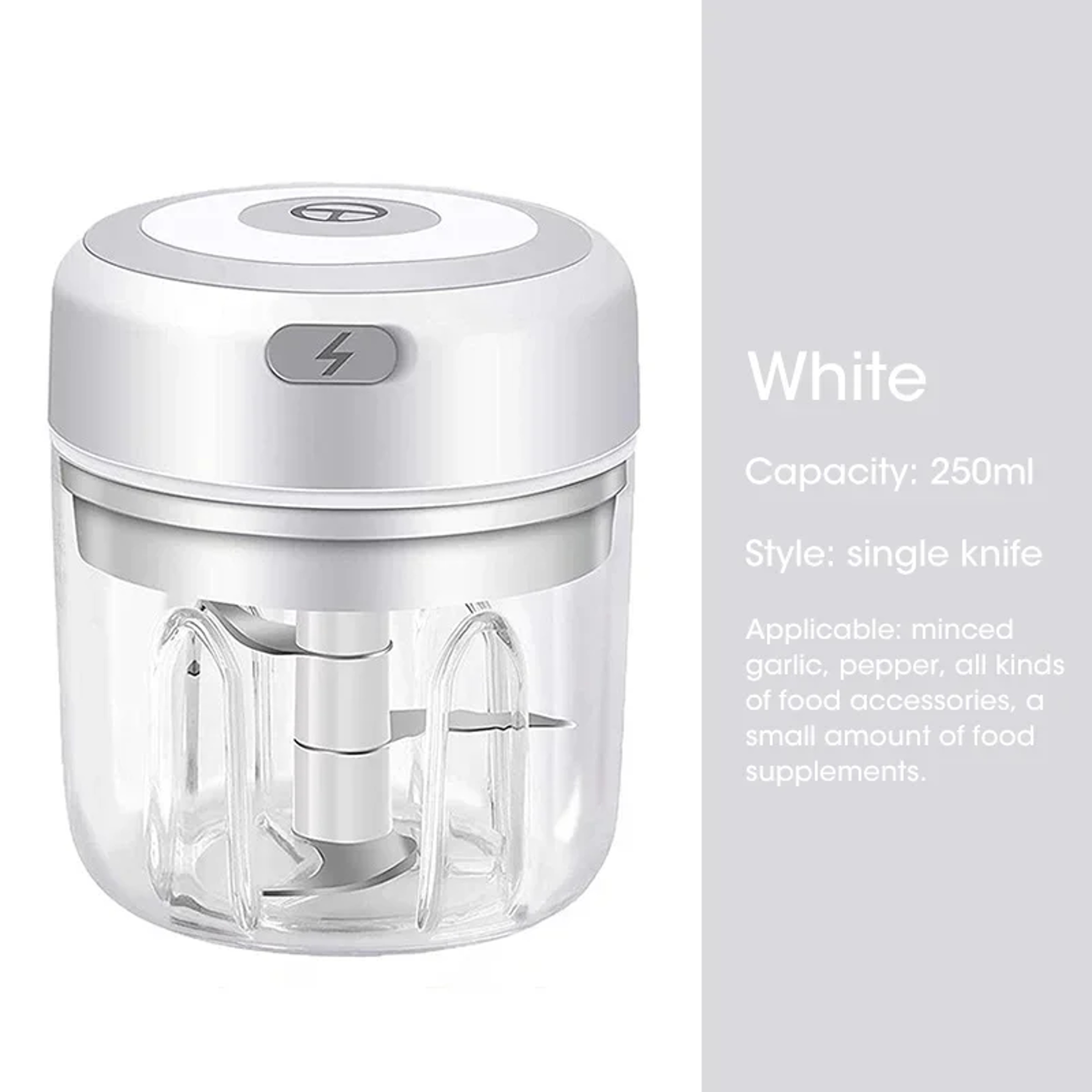 Electric Garlic Mincer & Mini Vegetable Chopper – USB Portable Food Processor for Quick Meal Prep – view 6
