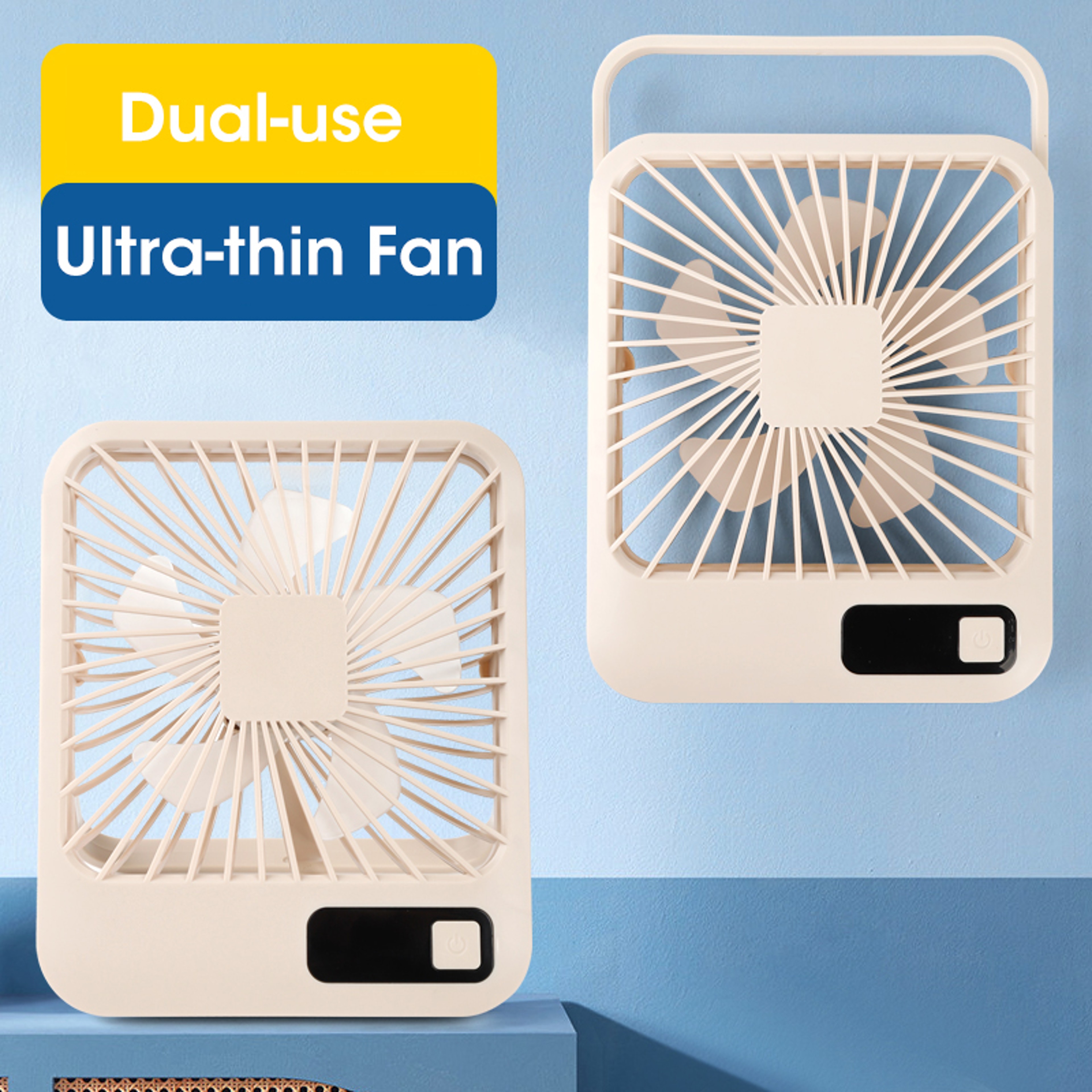 Portable USB Rechargeable Mini Desk Fan – Ultra Quiet, 5 Speed, Strong Airflow for Offices & Home – view 1