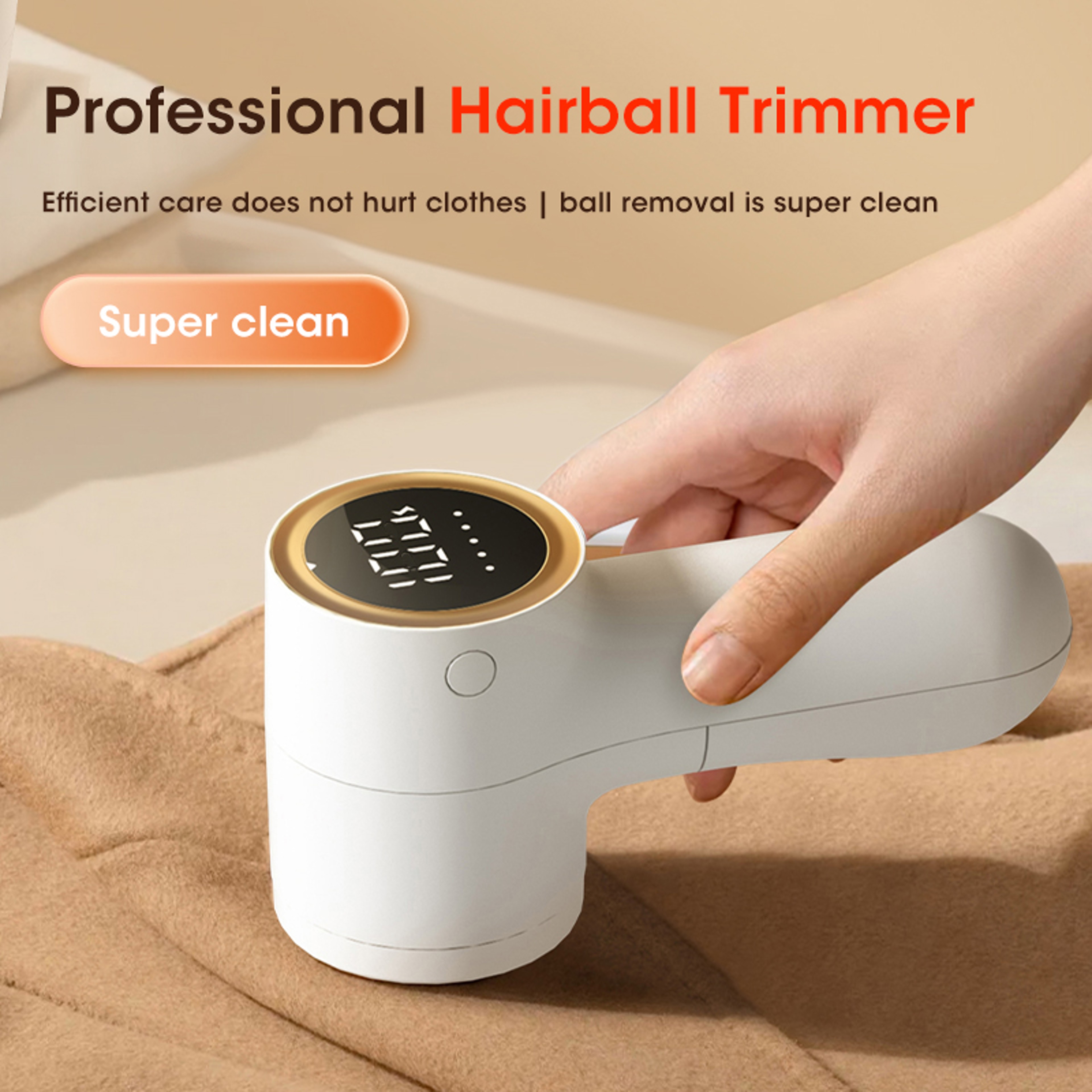 Mini Rechargeable Electric Hair Ball Trimmer for Clothing - Handheld with Intelligent Display – view 4
