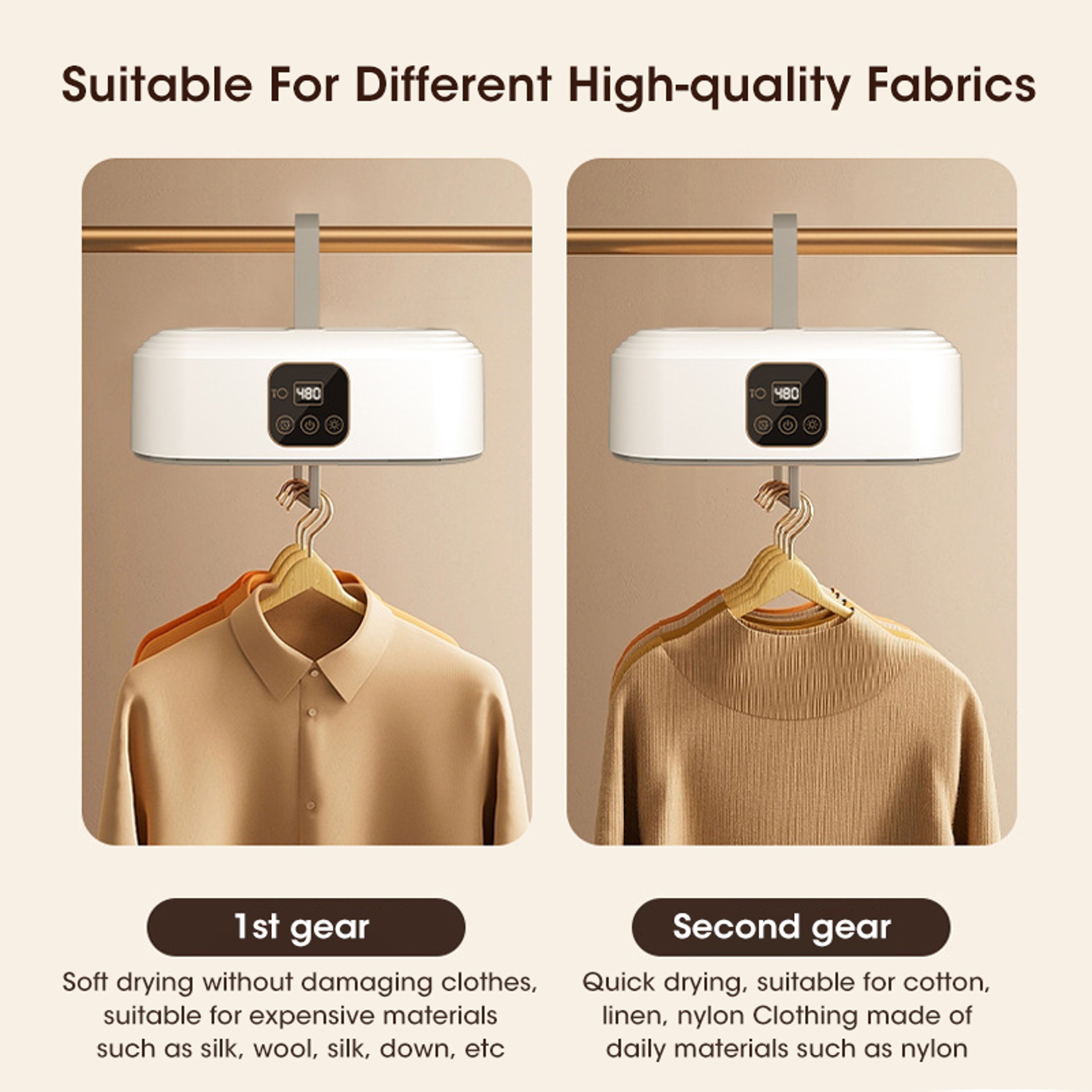 Foldable Mini Portable Electric Dryer - Intelligent Timed Quick Drying for Home & Travel – view 5