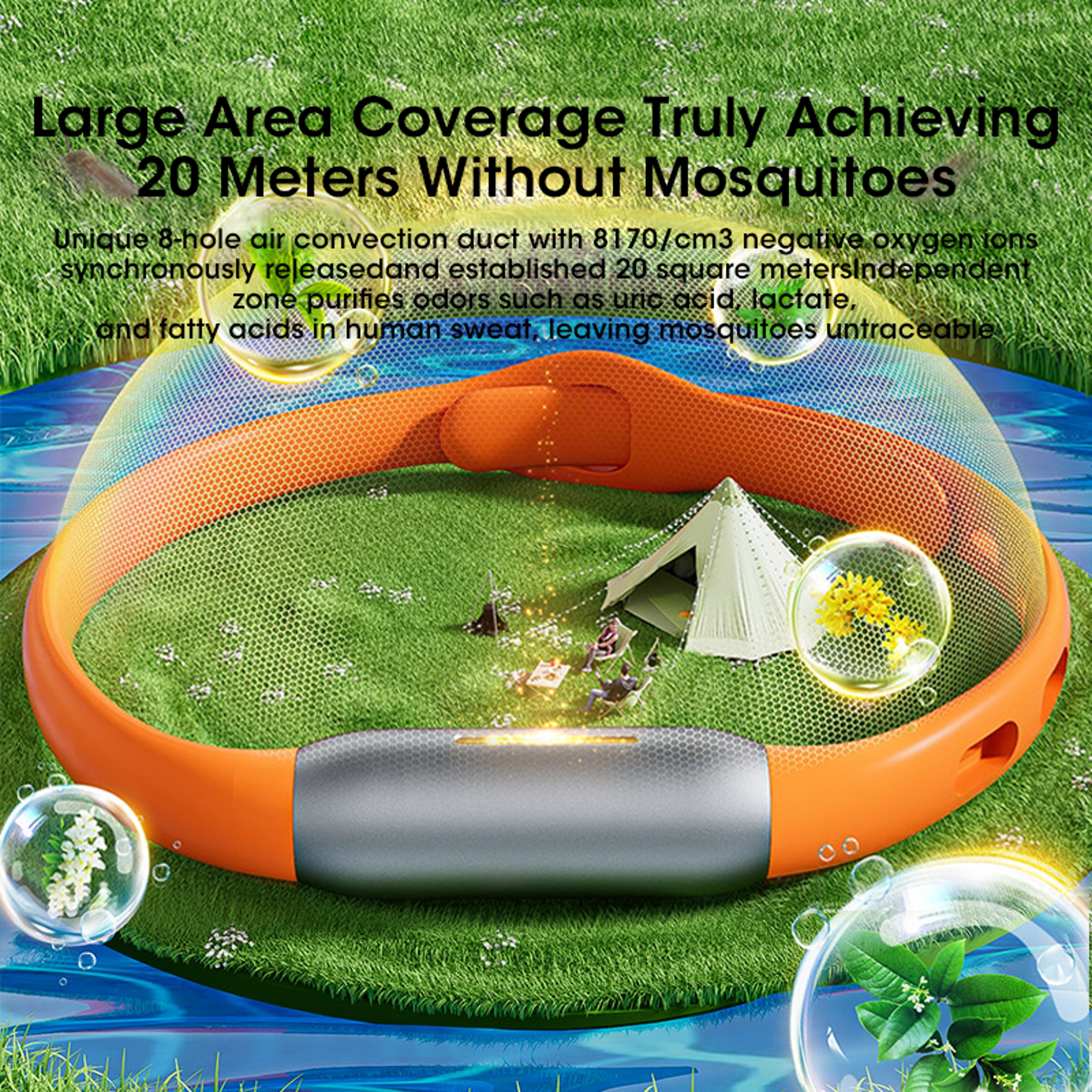 Natural Essential Oil Anti Mosquito Wristband Bracelet for Kids & Adults Outdoor Protection – view 2