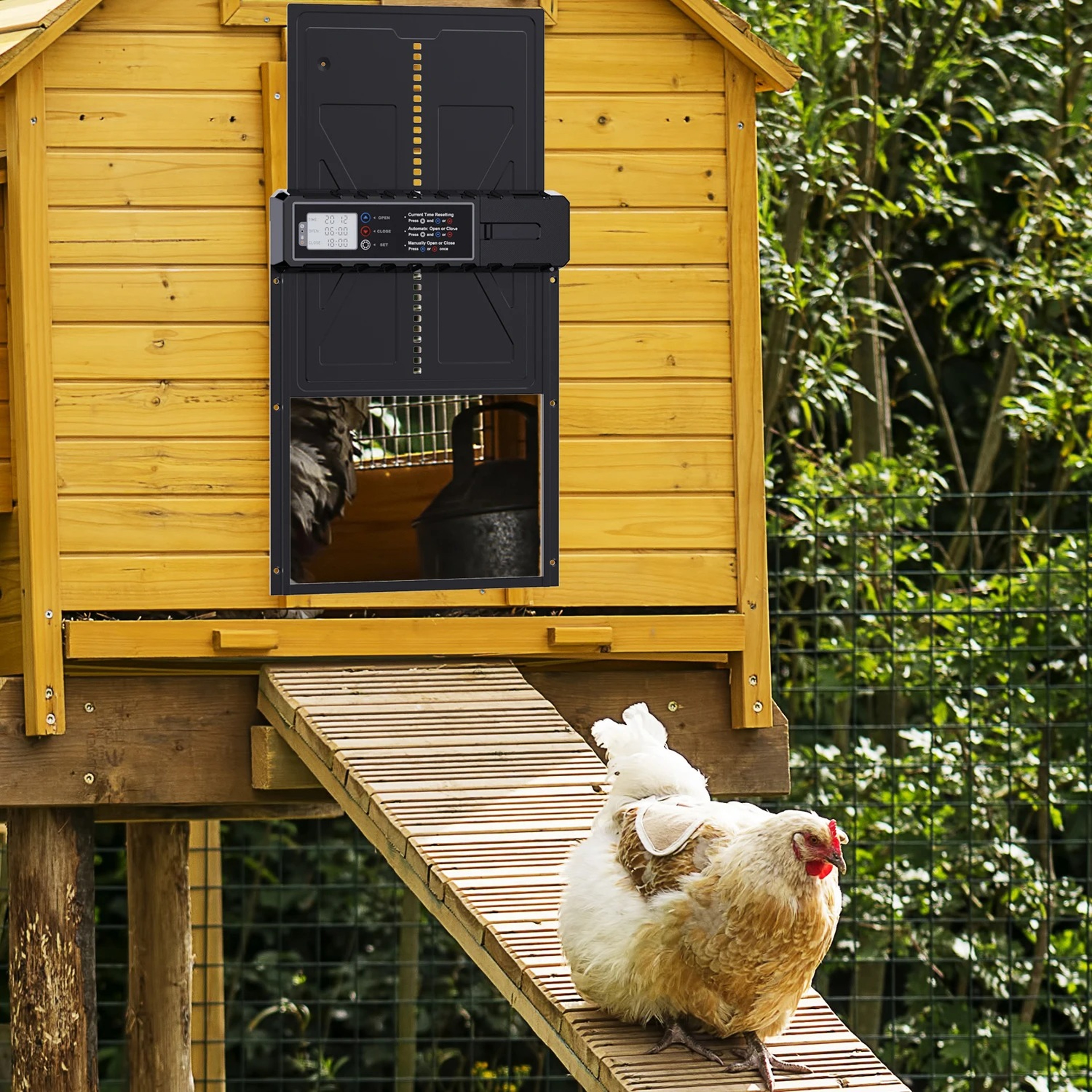Automatic Poultry Coop Door With LCD Timer  Easy Installation  Battery Operated 0