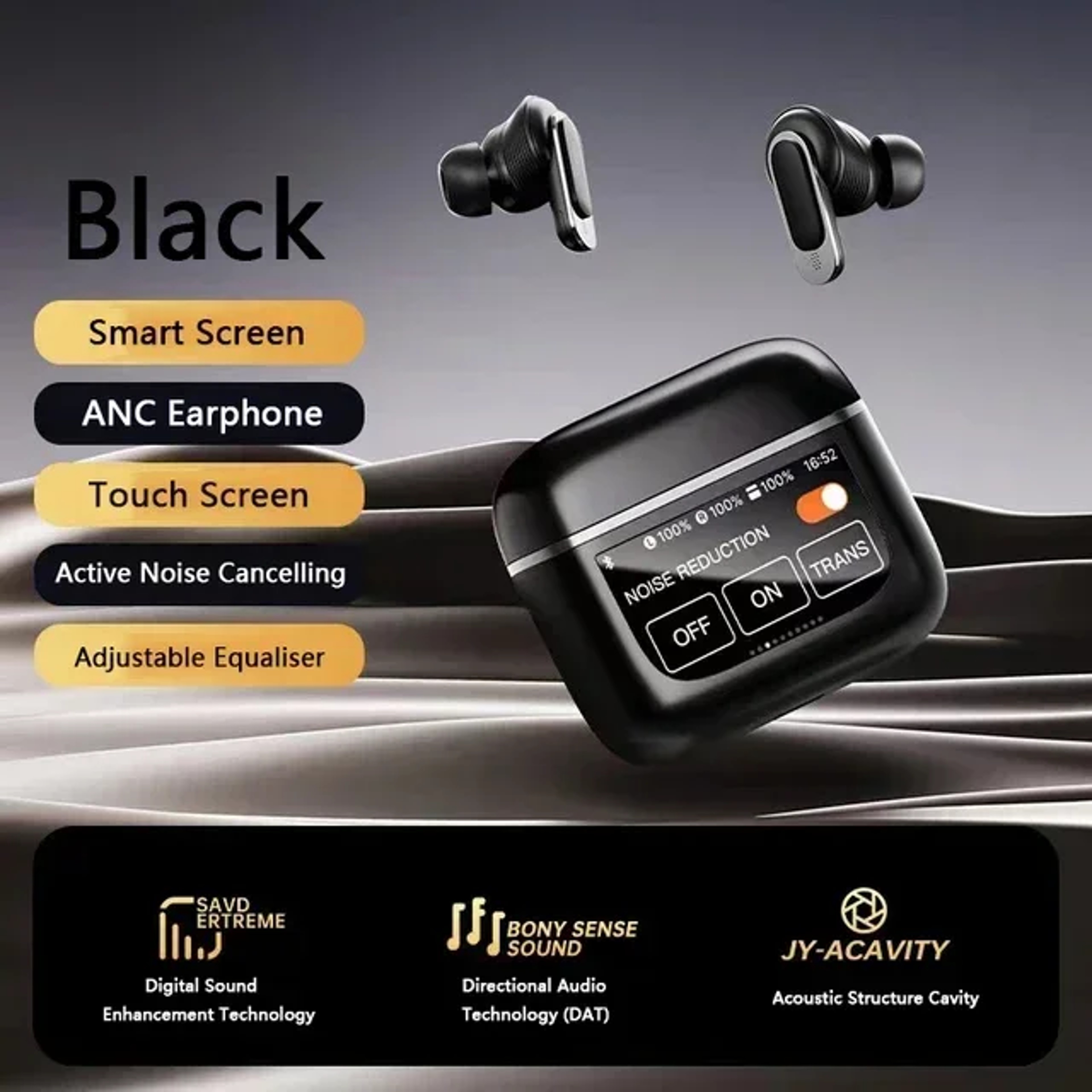 TWS Bluetooth Earbuds With ANC HIFI Sound  Touch Control 6