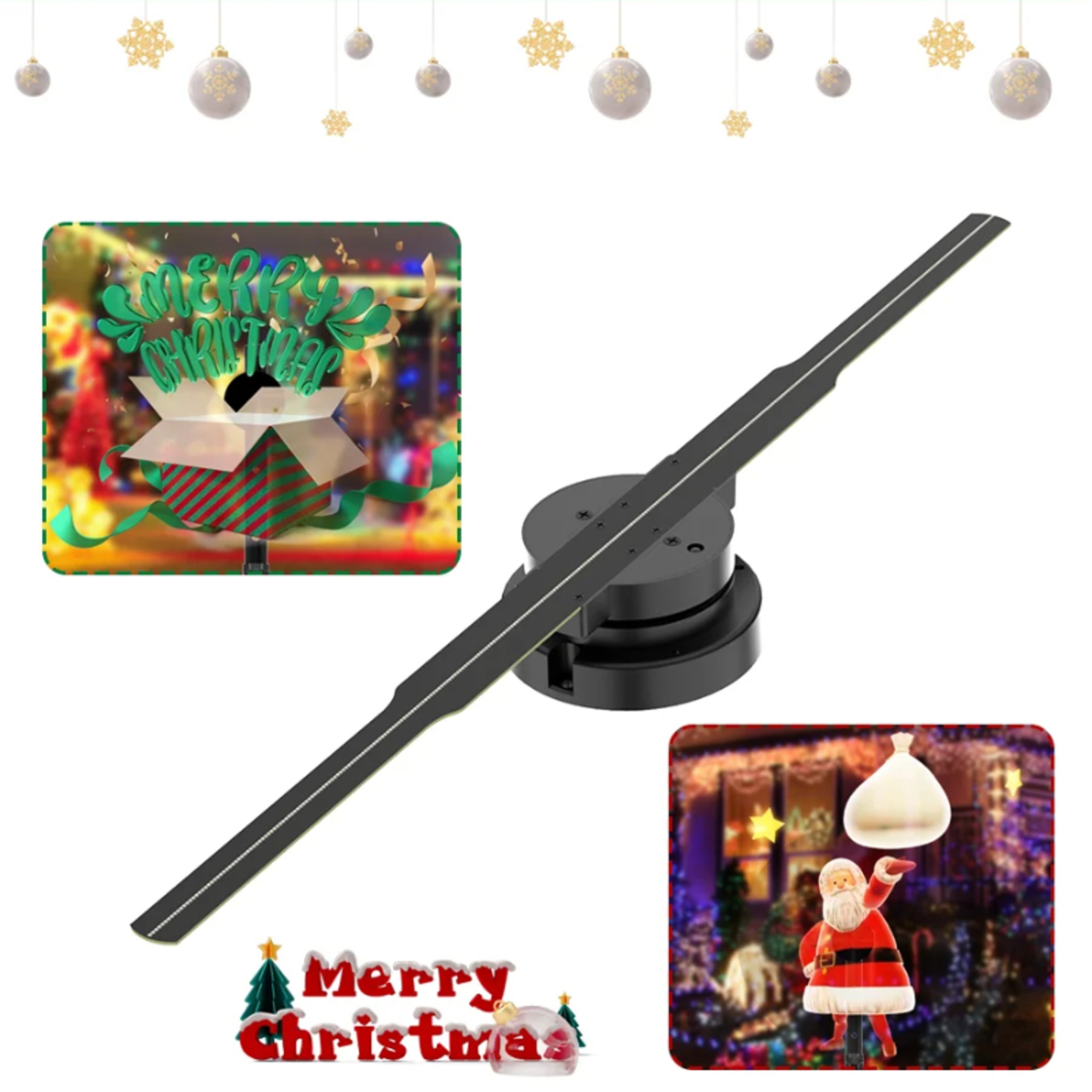 Wifi Hologram Projector Fan – Remote Control and LED Display for Holographic Advertising – view 6
