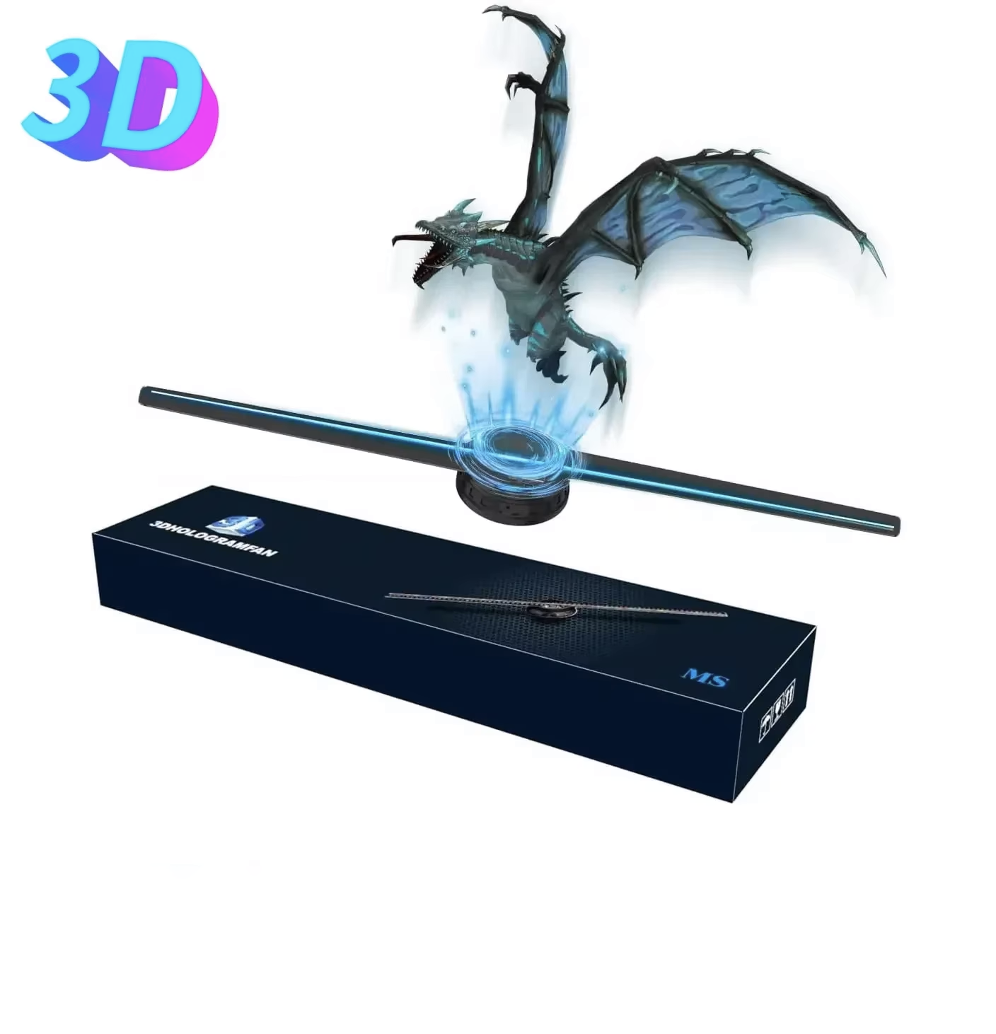 42CM 3D Hologram Fan HD Holographic Projector for Stores & Parties – view 2