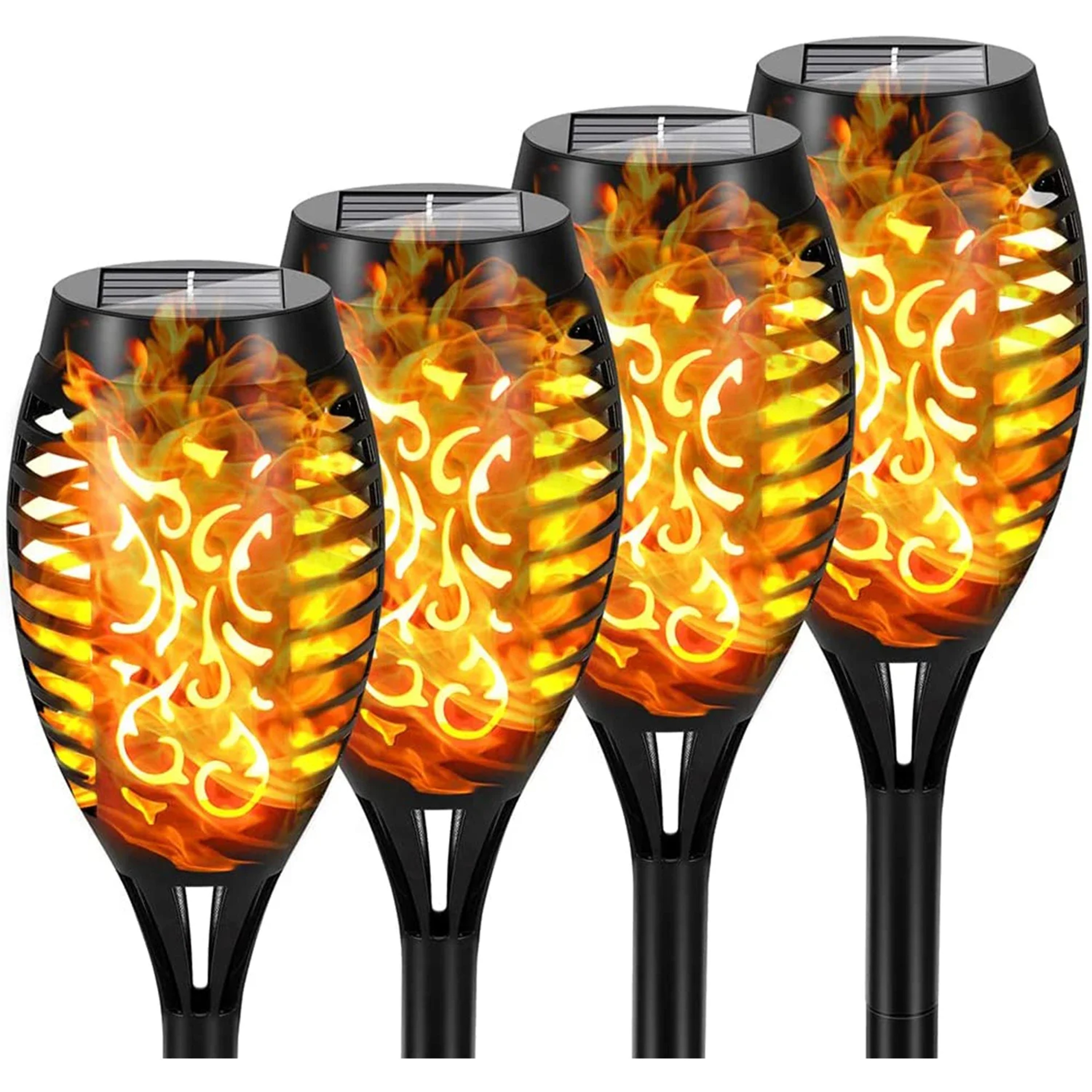 Solar Flame Lights Outdoor Waterproof LED Torches For Garden  Yard Perfect For Halloween Decoration 8