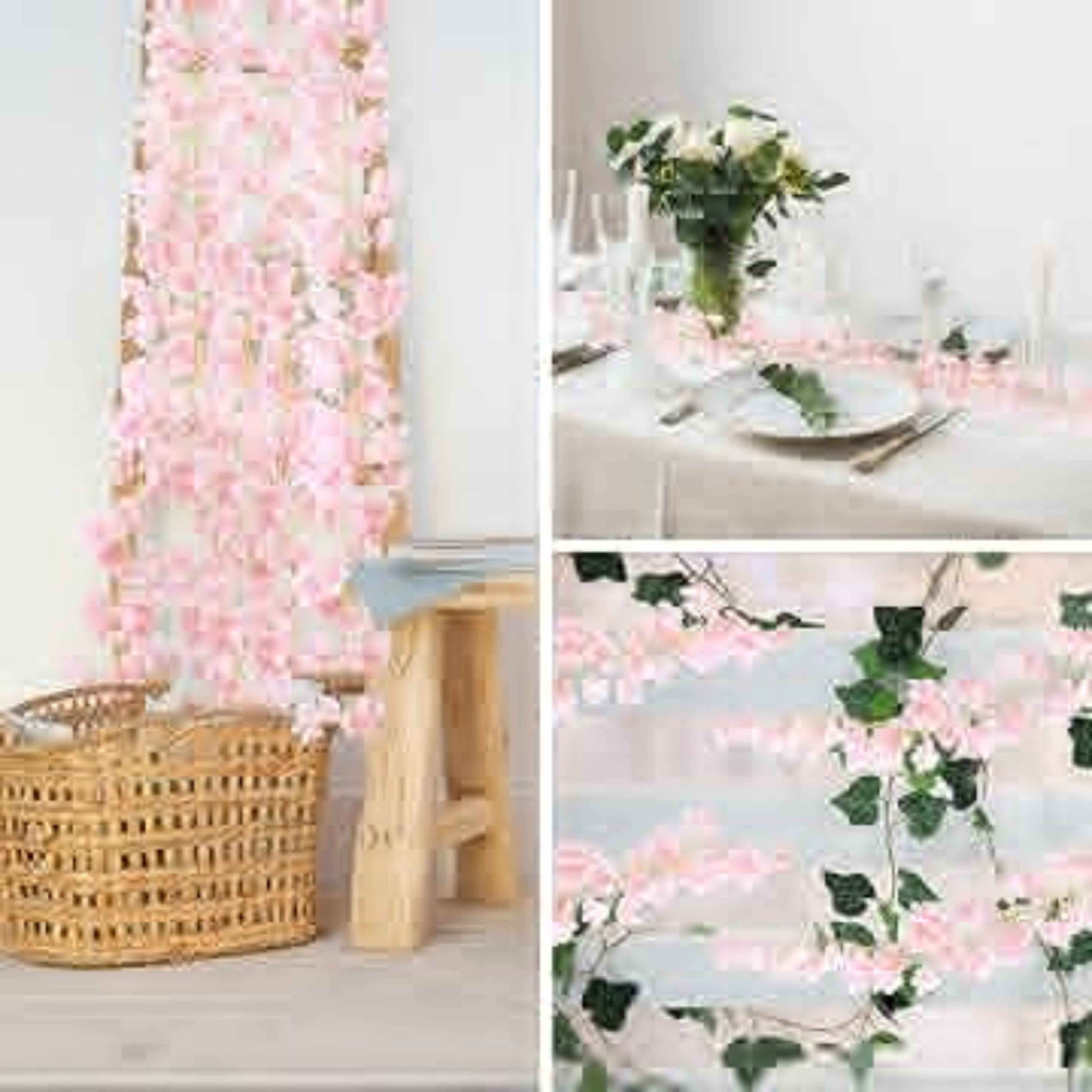Cherry Blossom Fairy Light Garland LED Artificial Flower Vines for Bedroom, Wedding & Holiday Decoration – view 2