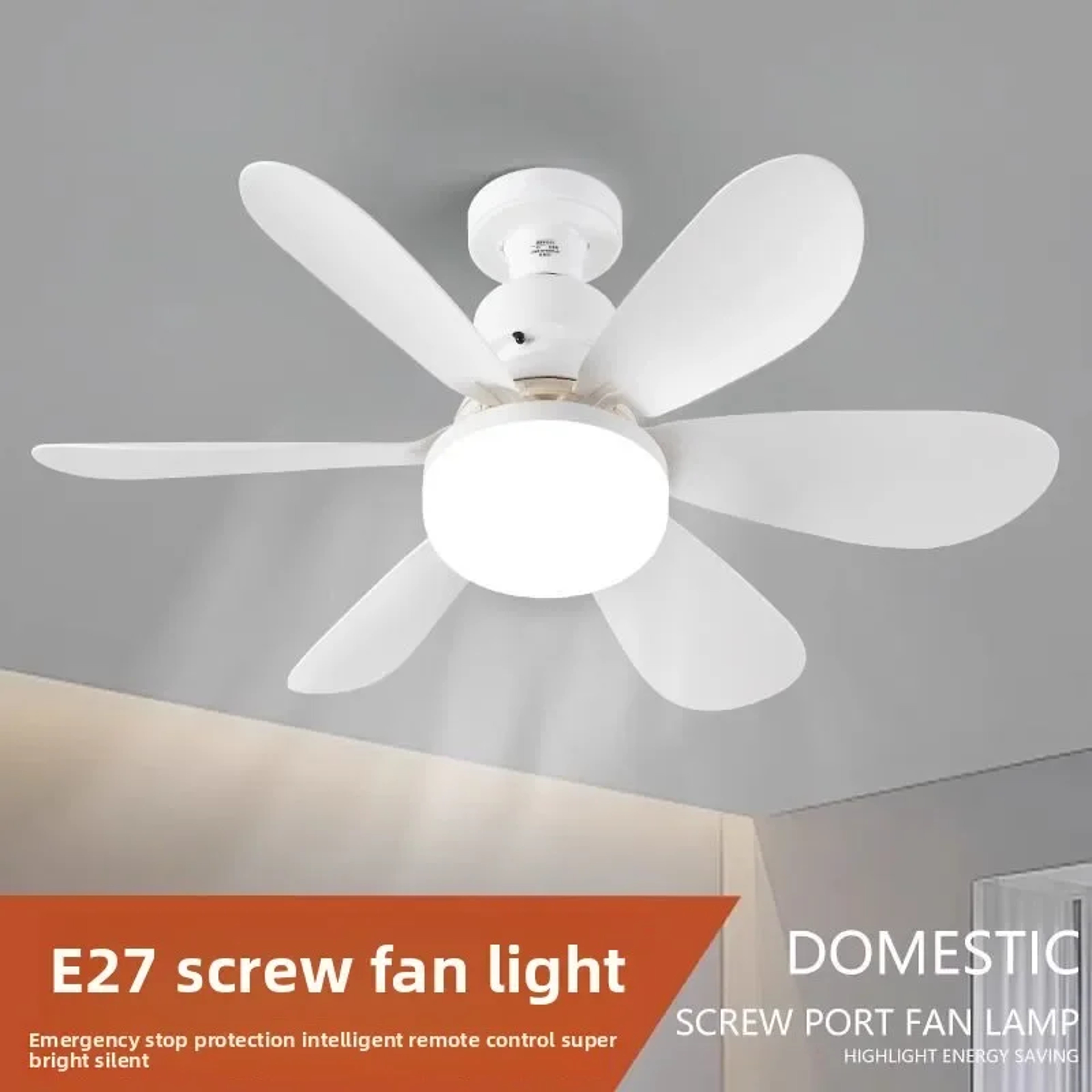 LED Ceiling Fan With Light  RemoteControlled Screw Ceiling Fan For Bedroom Garage And Kitchen 2