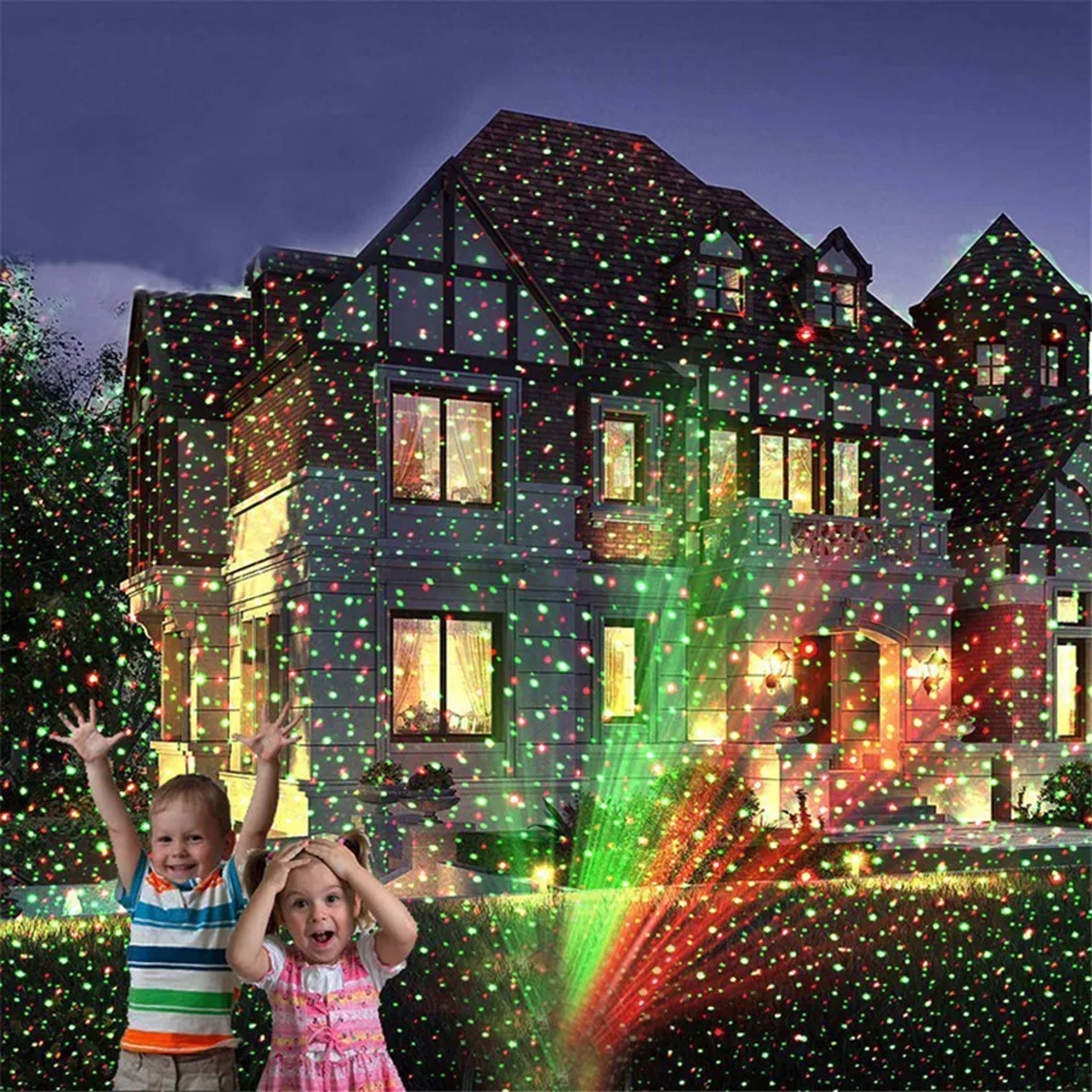 Moving Full Sky Star Laser Projector Lamp  Outdoor Red  Green Christmas Party LED Stage Light 1