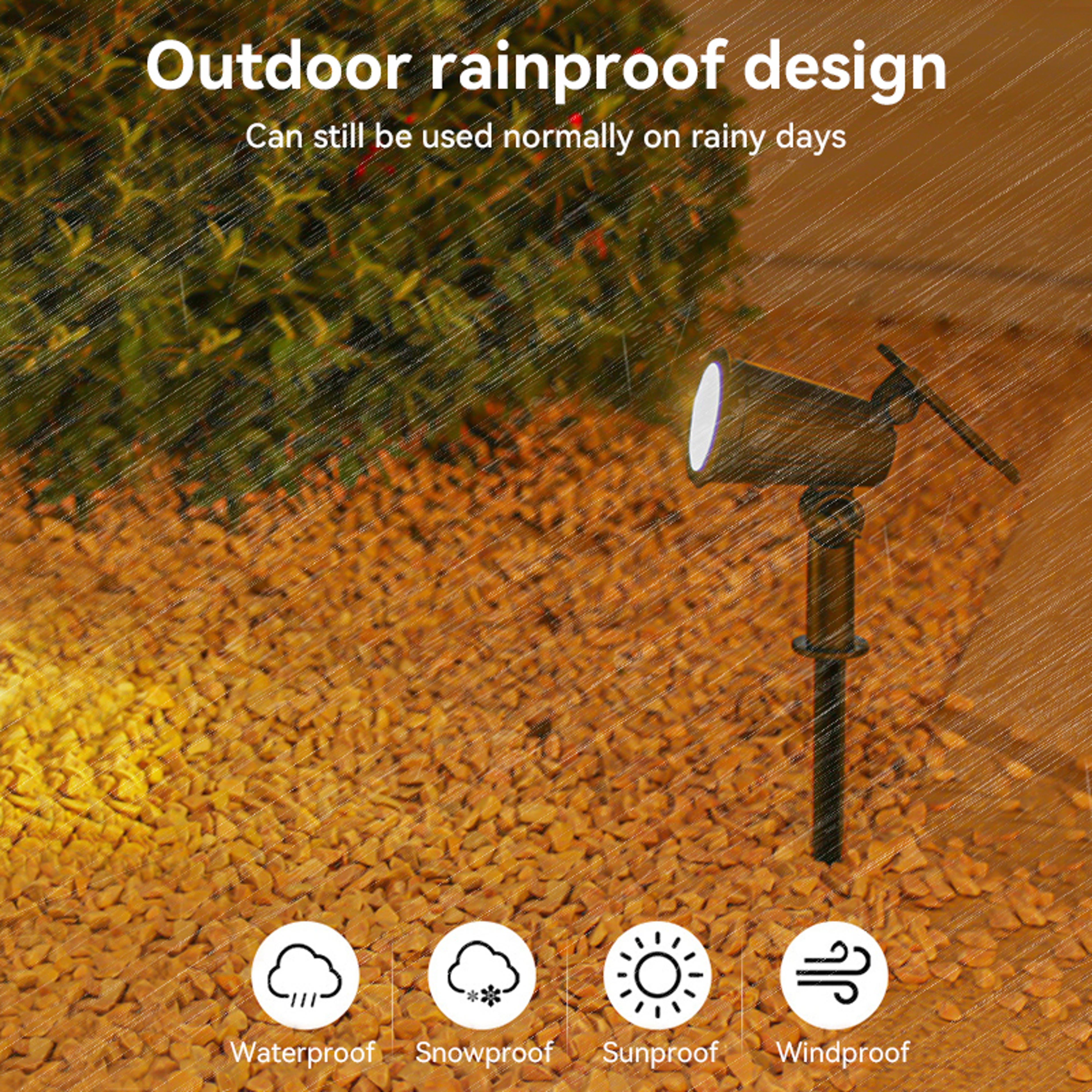 Outdoor LED Solar Spotlight – Adjustable Brightness & Waterproof Garden Light – view 4