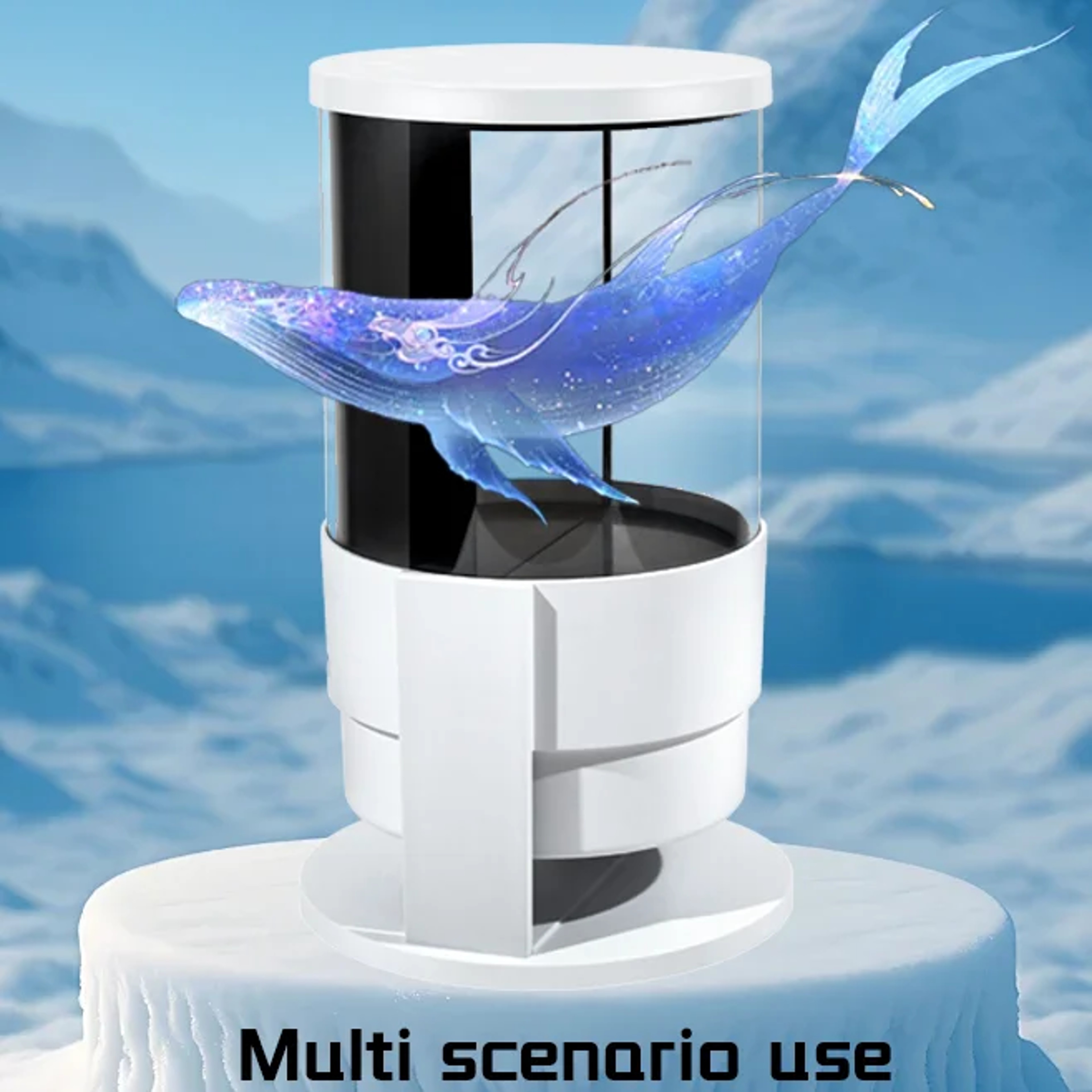 Hologram Projector Fan Cylindrical LED Display With WiFi  Bluetooth Control 1