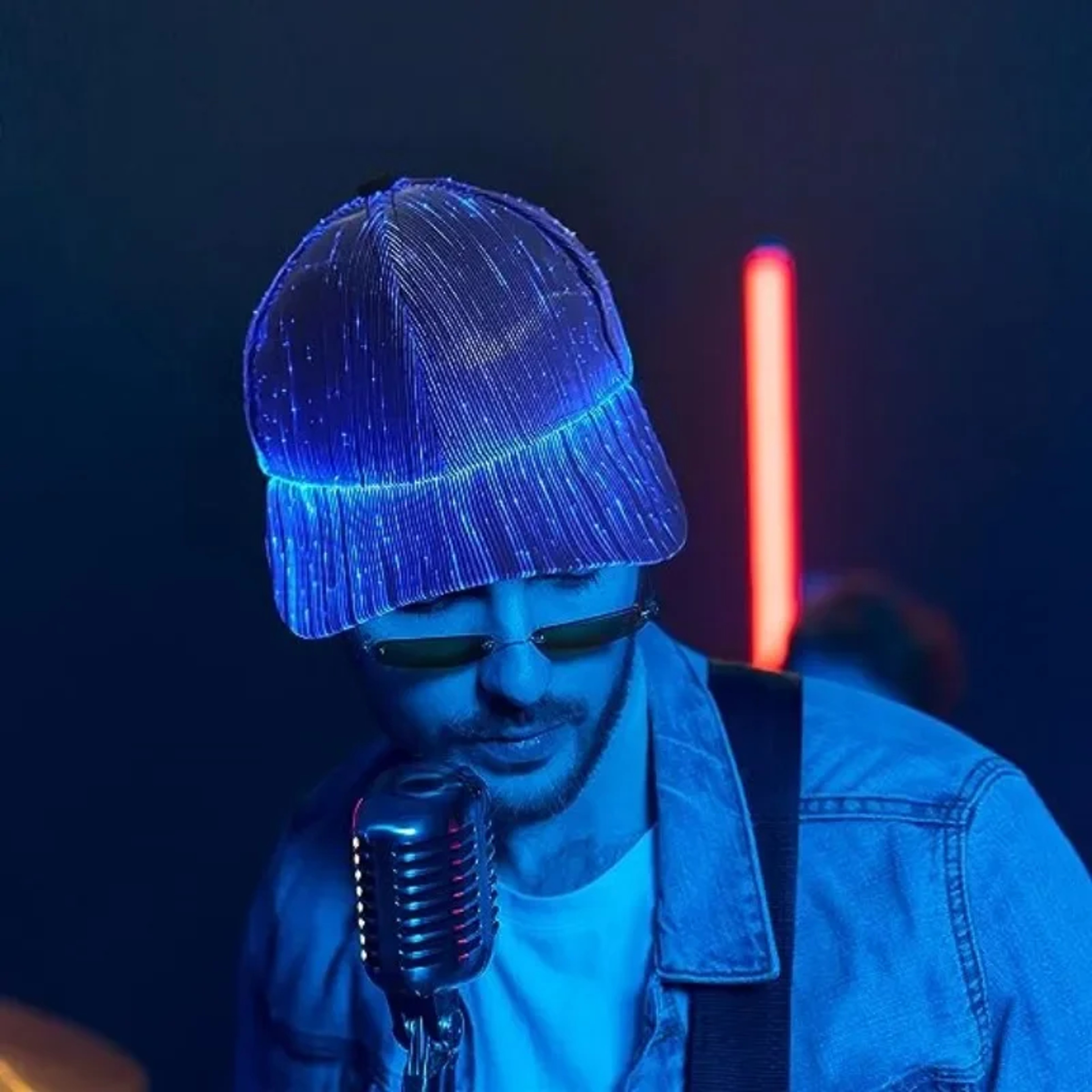 Men Women LED Fiber Optic Baseball Cap –Colors USB Charging Light Up Hat for Night Running & Hip Hop Style – view 4