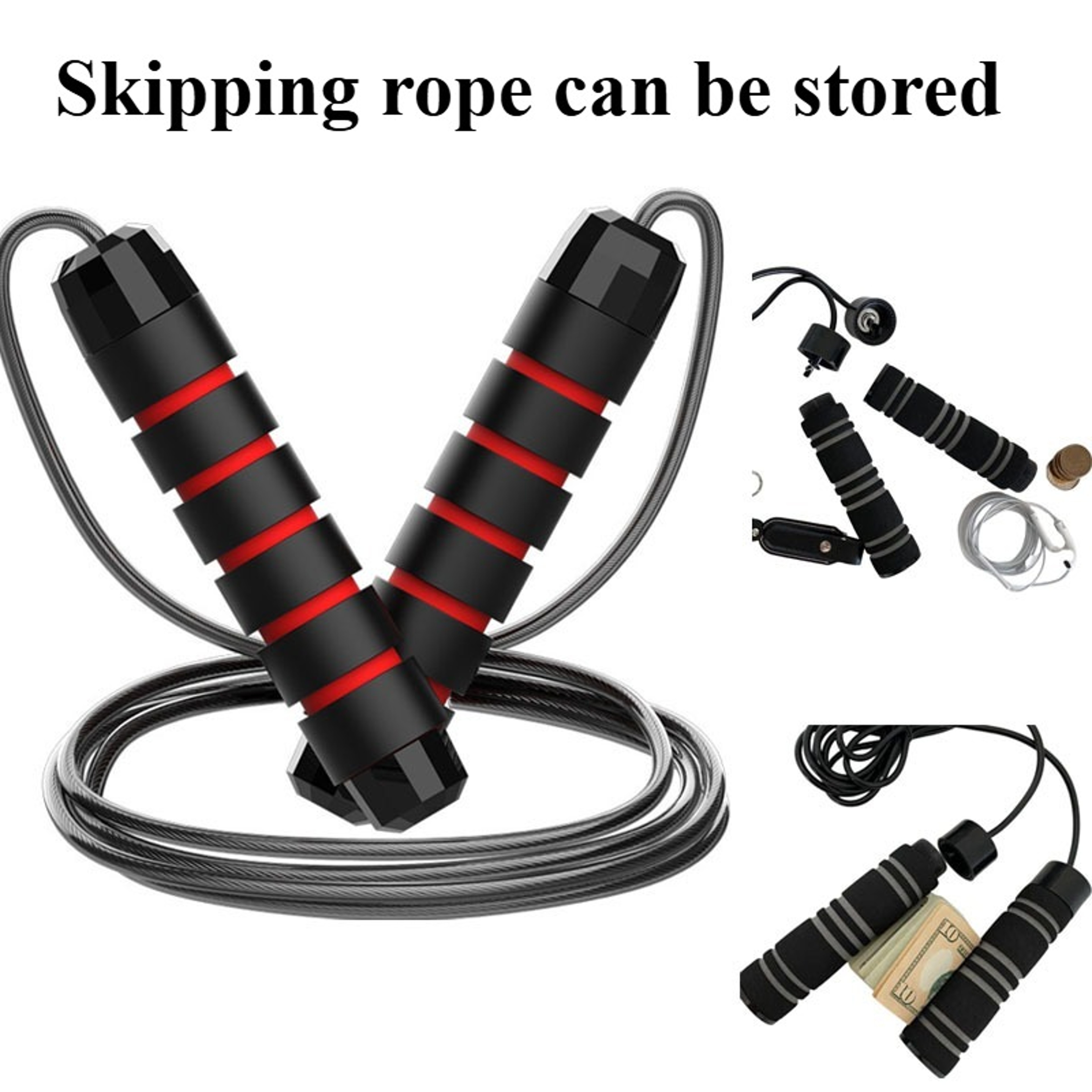 Adjustable Steel Wire Jump Rope for Fitness & Exercise – Tangle-Free Home Workout Equipment – view 1