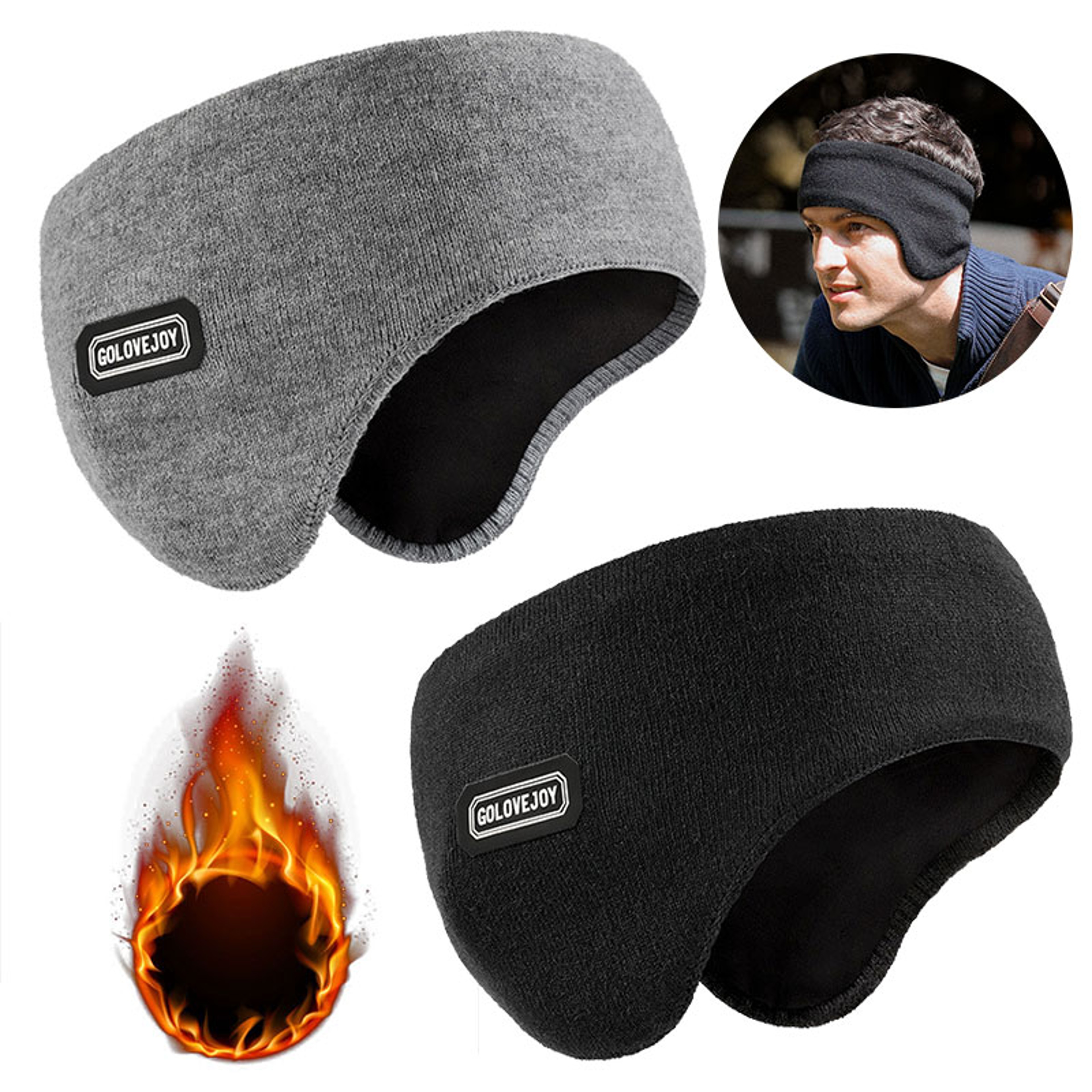 Winter Warm Earmuffs – Plush Knitted Thermal Headband for Outdoor Activities – view 2