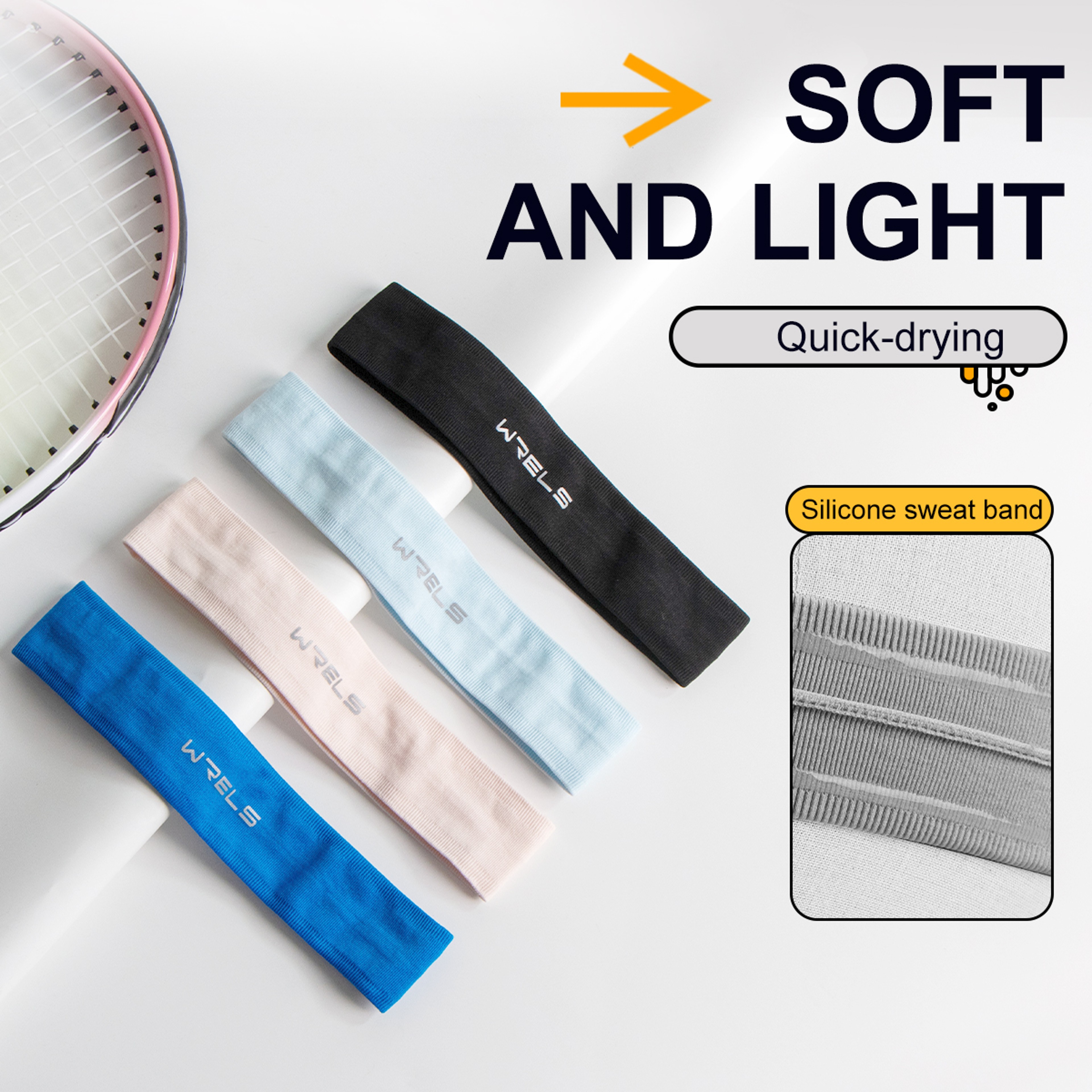 Anti Slip Sports Headband Quick Dry Running Sweatband For Men And Women 3