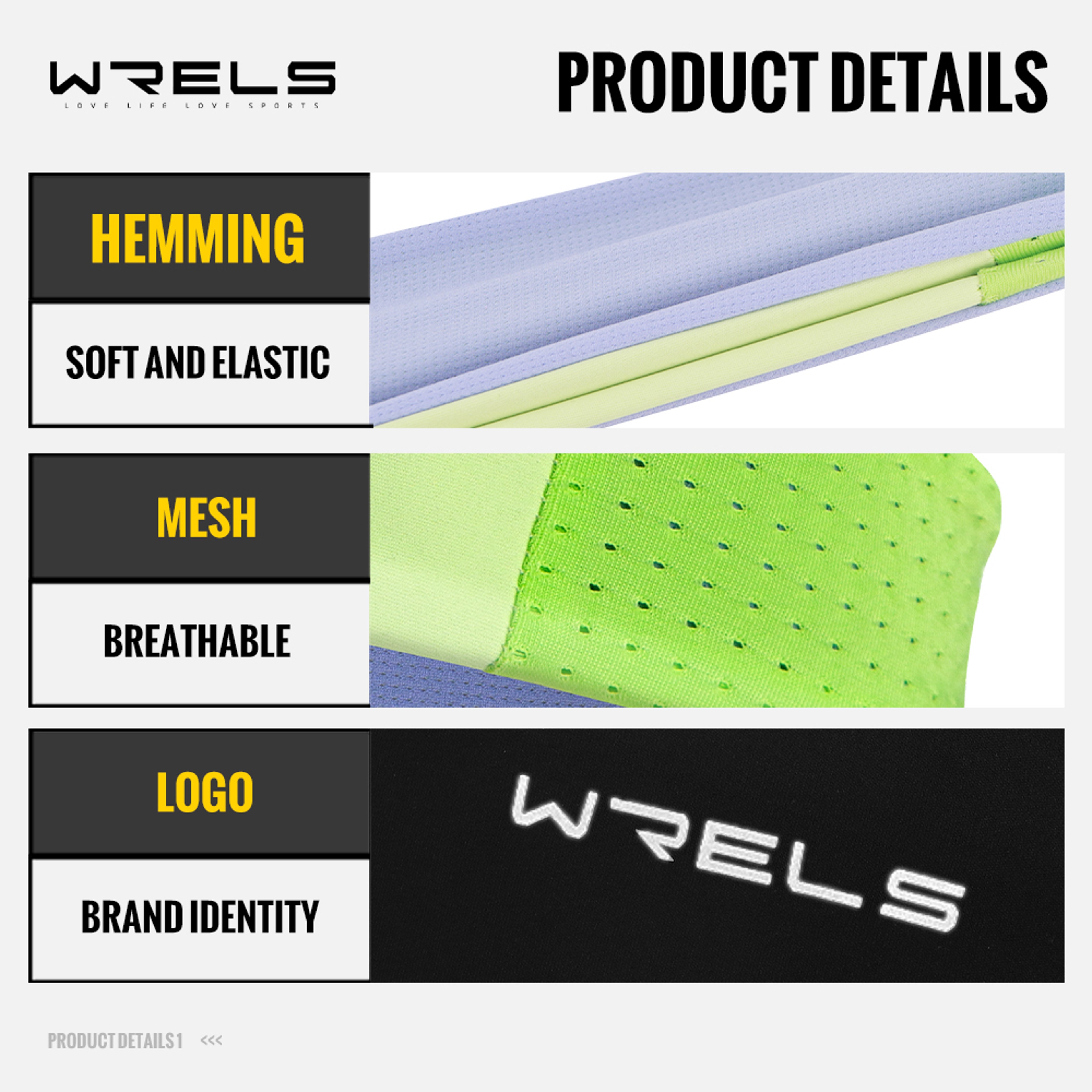 WRELS Anti Slip Sports Headband Sweat Absorbing Quick Dry Fitness Hair Band – view 5