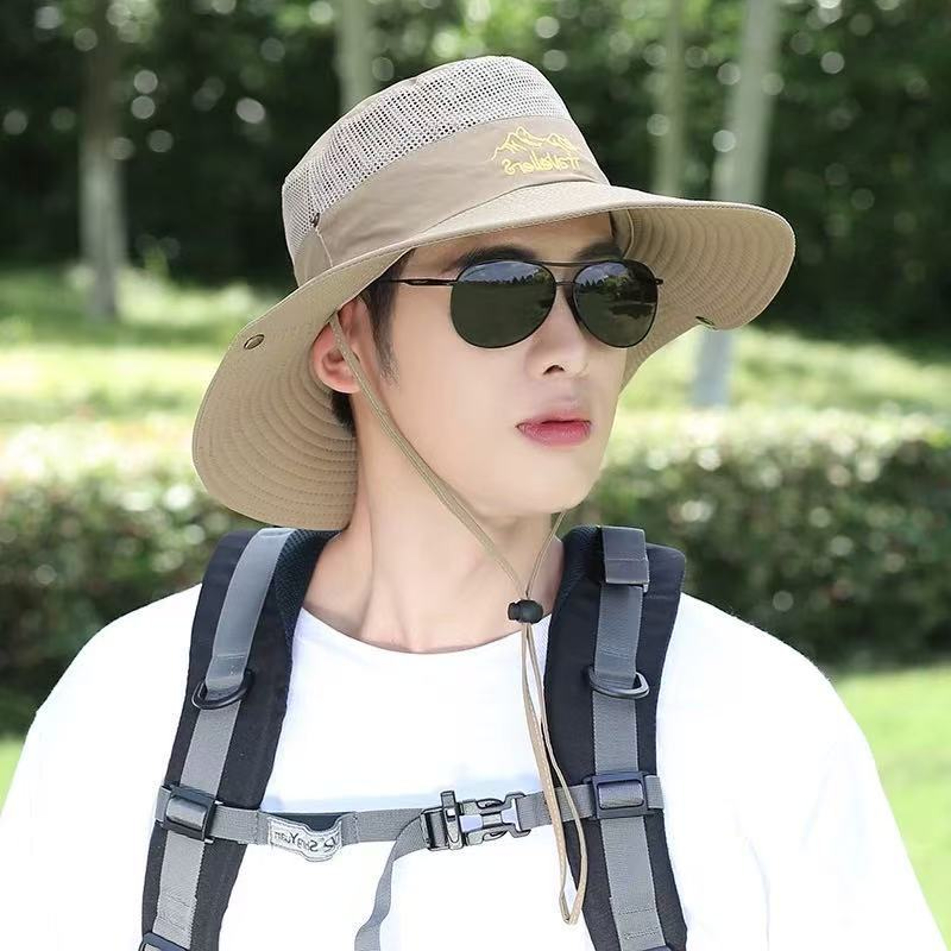 Unisex Sun Hat for Outdoor Activities – UV Protection, Breathable & Foldable with Adjustable Chin Strap – view 4
