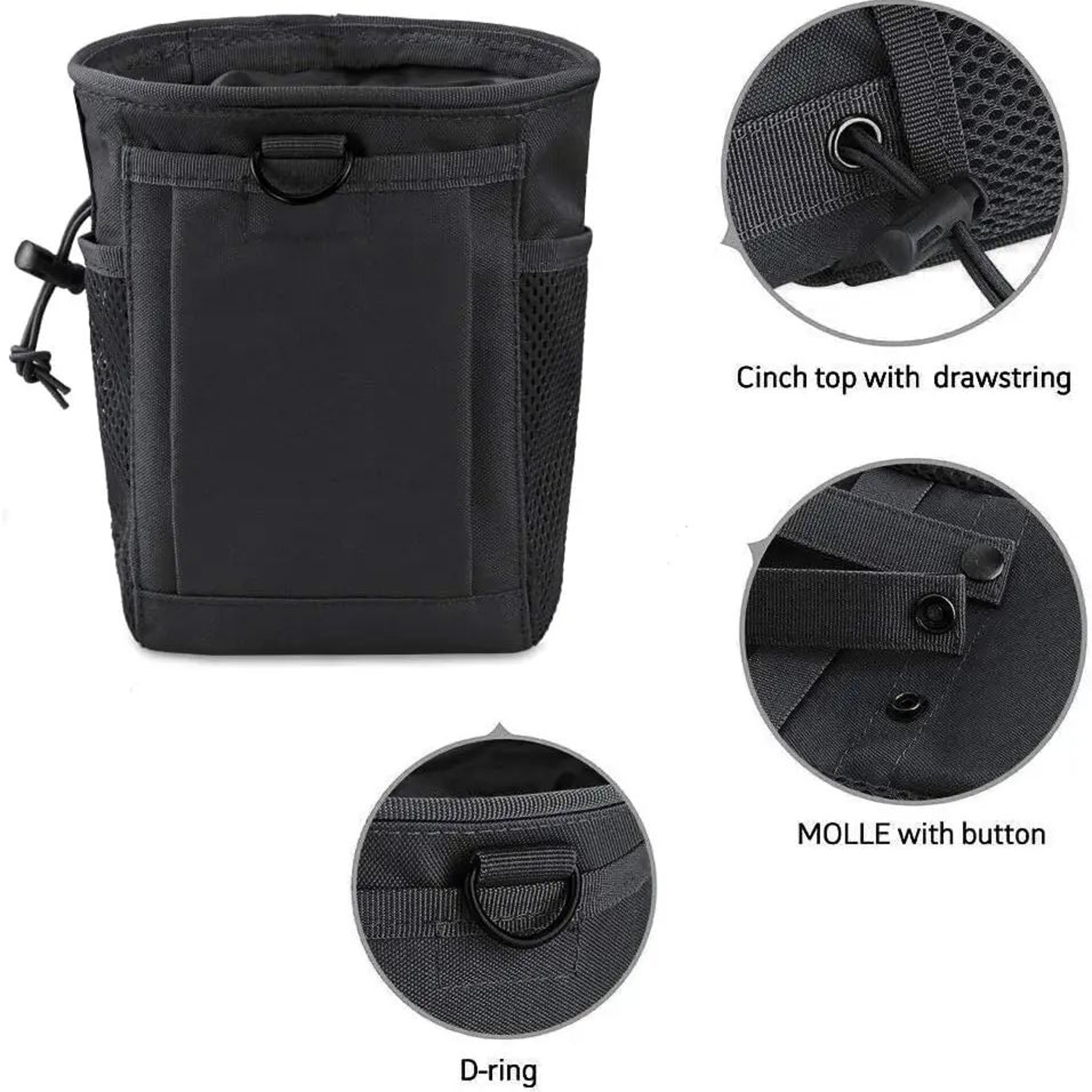Outdoor Molle Drawstring Ammo Storage Pouch  Adjustable Utility Belt Fanny Pack For Magazine  Ammo 1