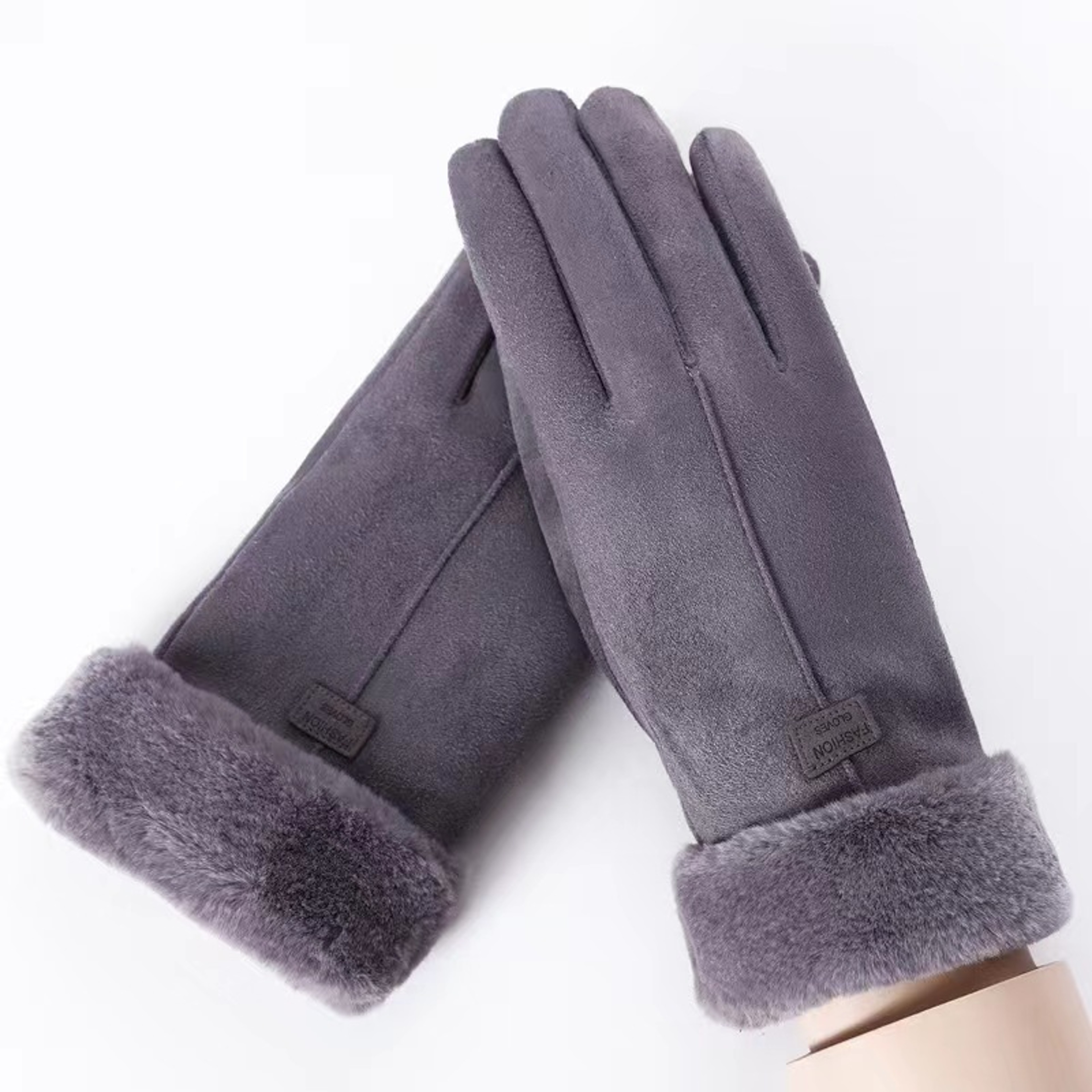 Winter Suede Gloves For Women  Touchscreen Full Finger Fleece Gloves For Cold Weather Hiking And Ou 7