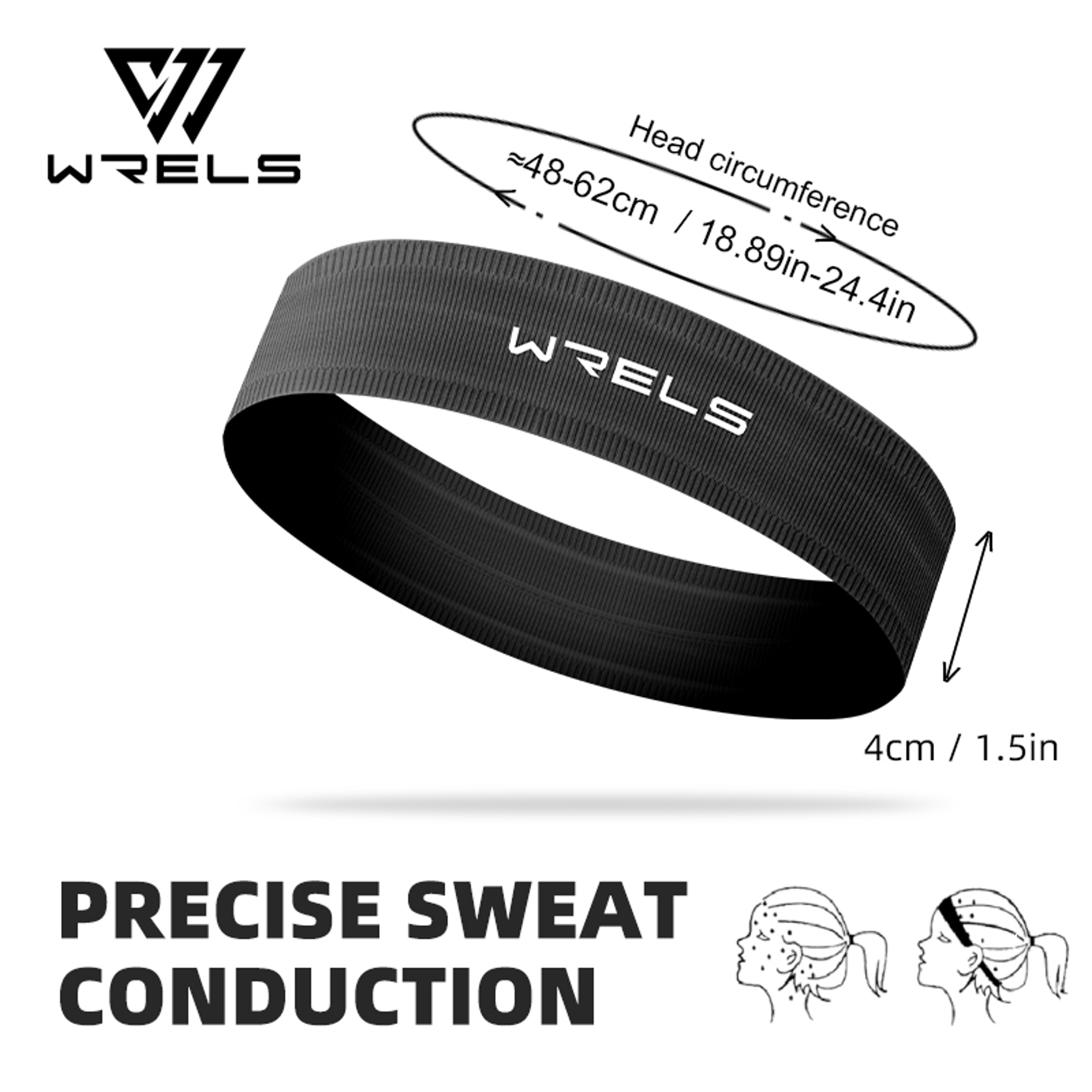 WRELS AntiSlip Quick Dry Sports Headband  Breathable Elastic Fitness Sweatband For Yoga  Running 9