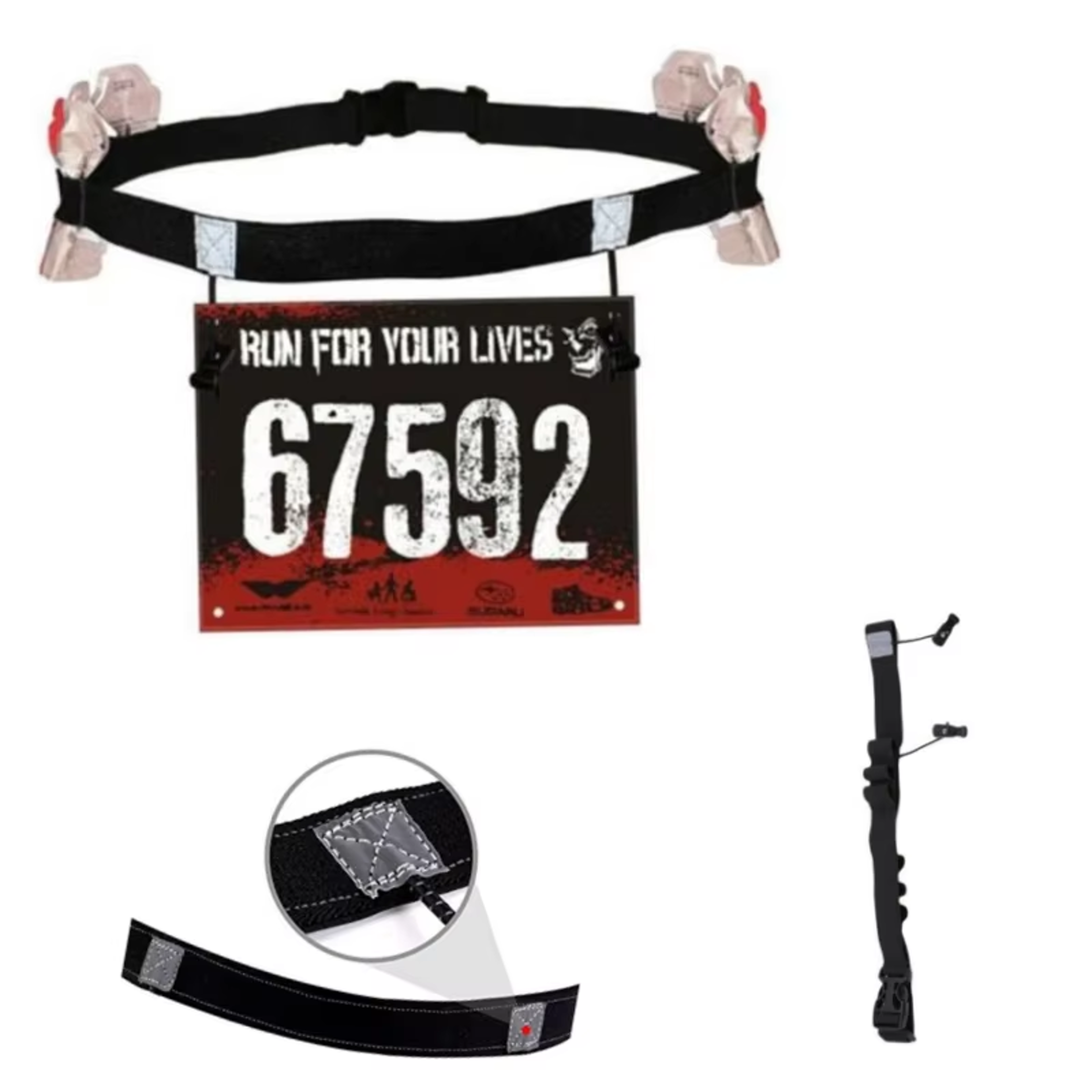 Running Race Belt with 6 Gel Loops – Ideal for Triathlons, Marathons, Cycling & Fitness – view 2