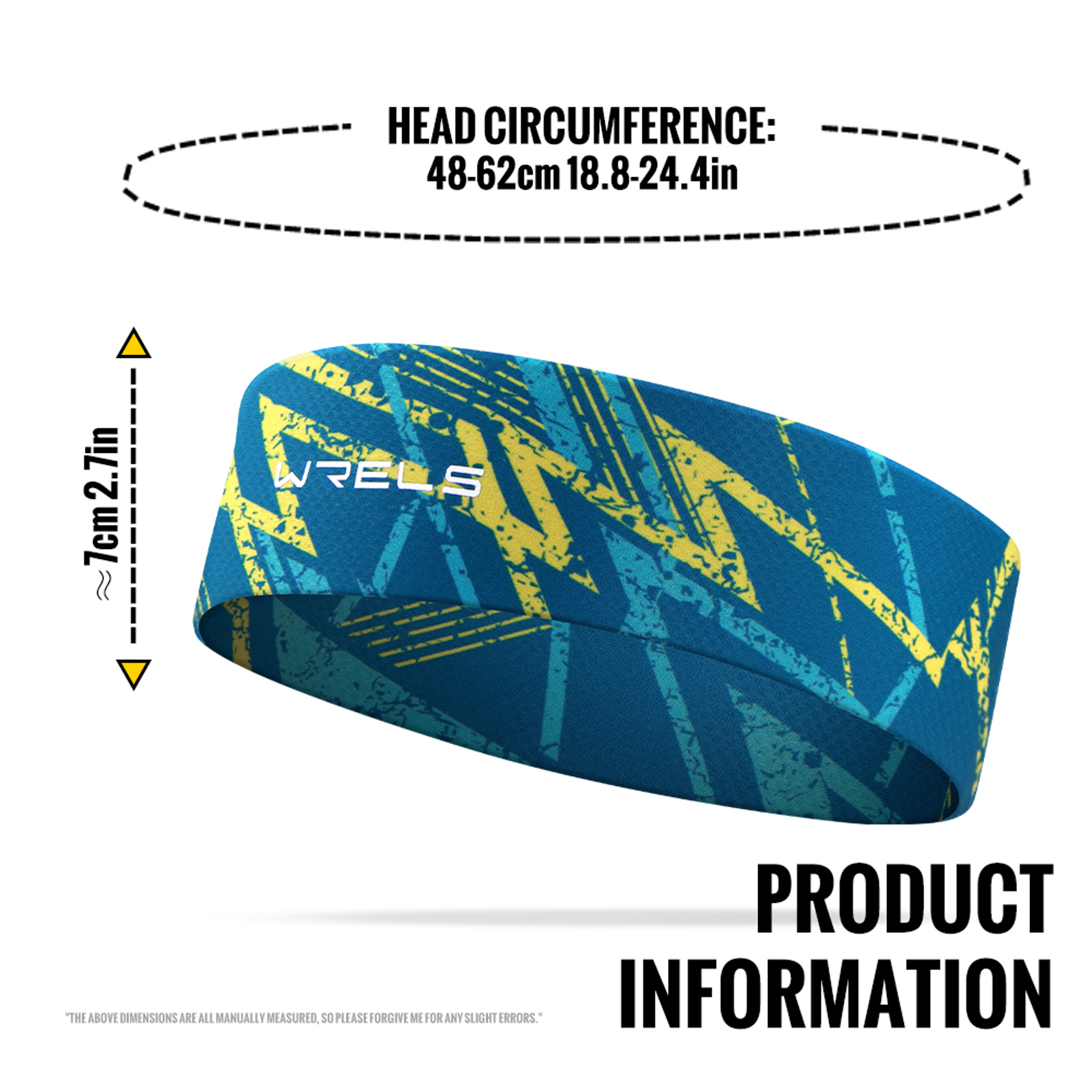WRELS Sports Headband – Moisture-Wicking Stretchy Sweatband for Running, Cycling, Football, Yoga, and Workouts – view 6
