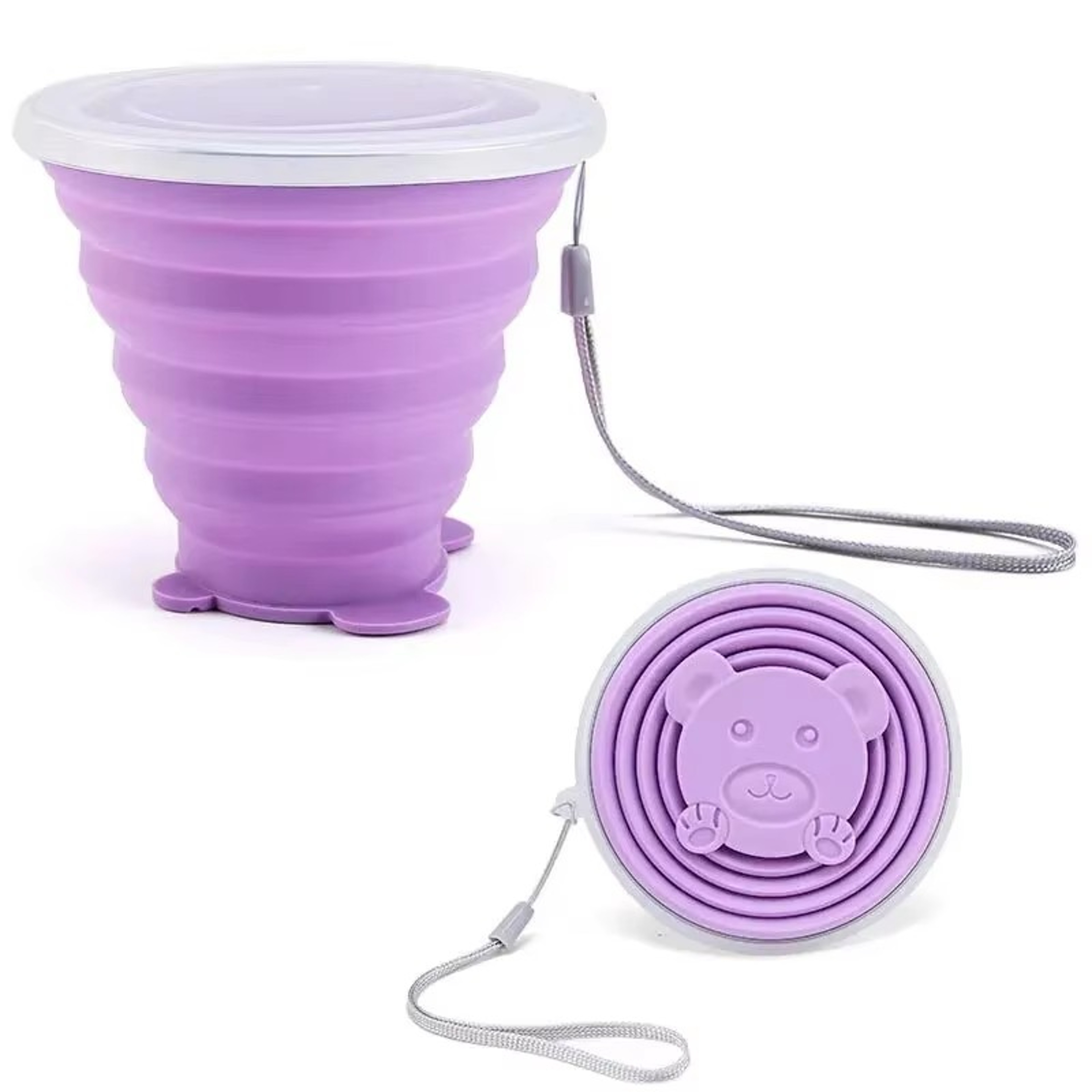 Portable Silicone Folding Water Cup  Heat Resistant Foldable Collapsible Mug For Travel Outdoor And 7