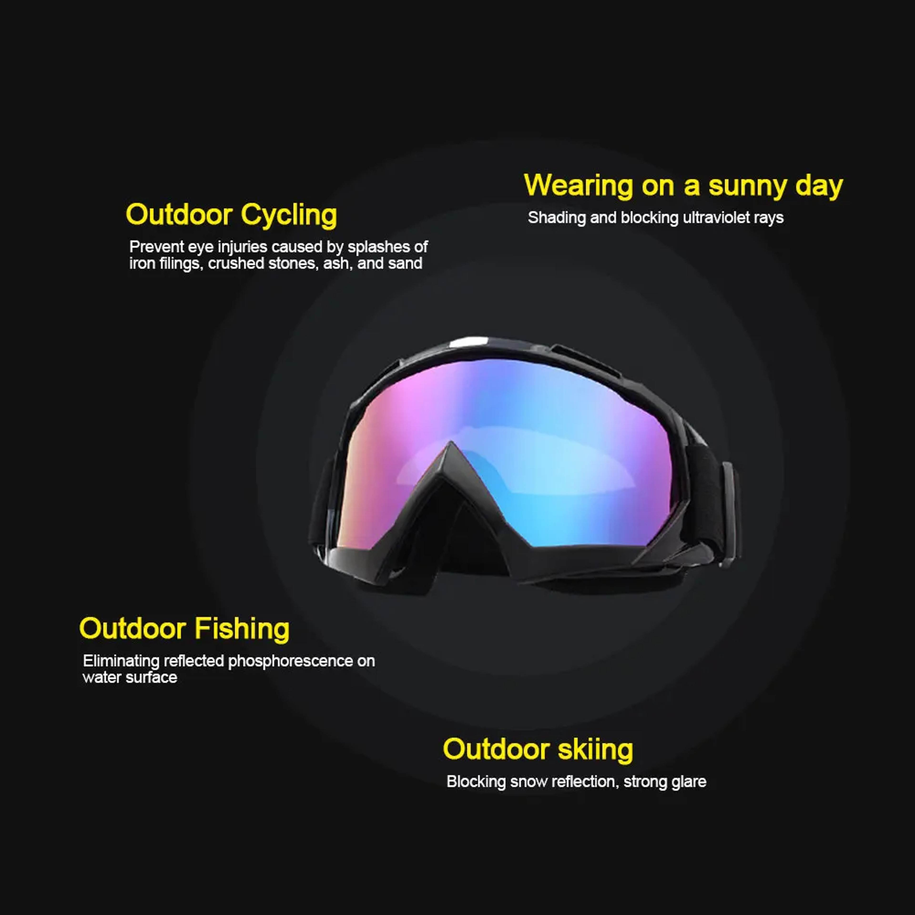 Ski Goggles with Anti-Collision & Anti-Glare Lenses – UV Protection for Winter Sports & Cycling – view 5