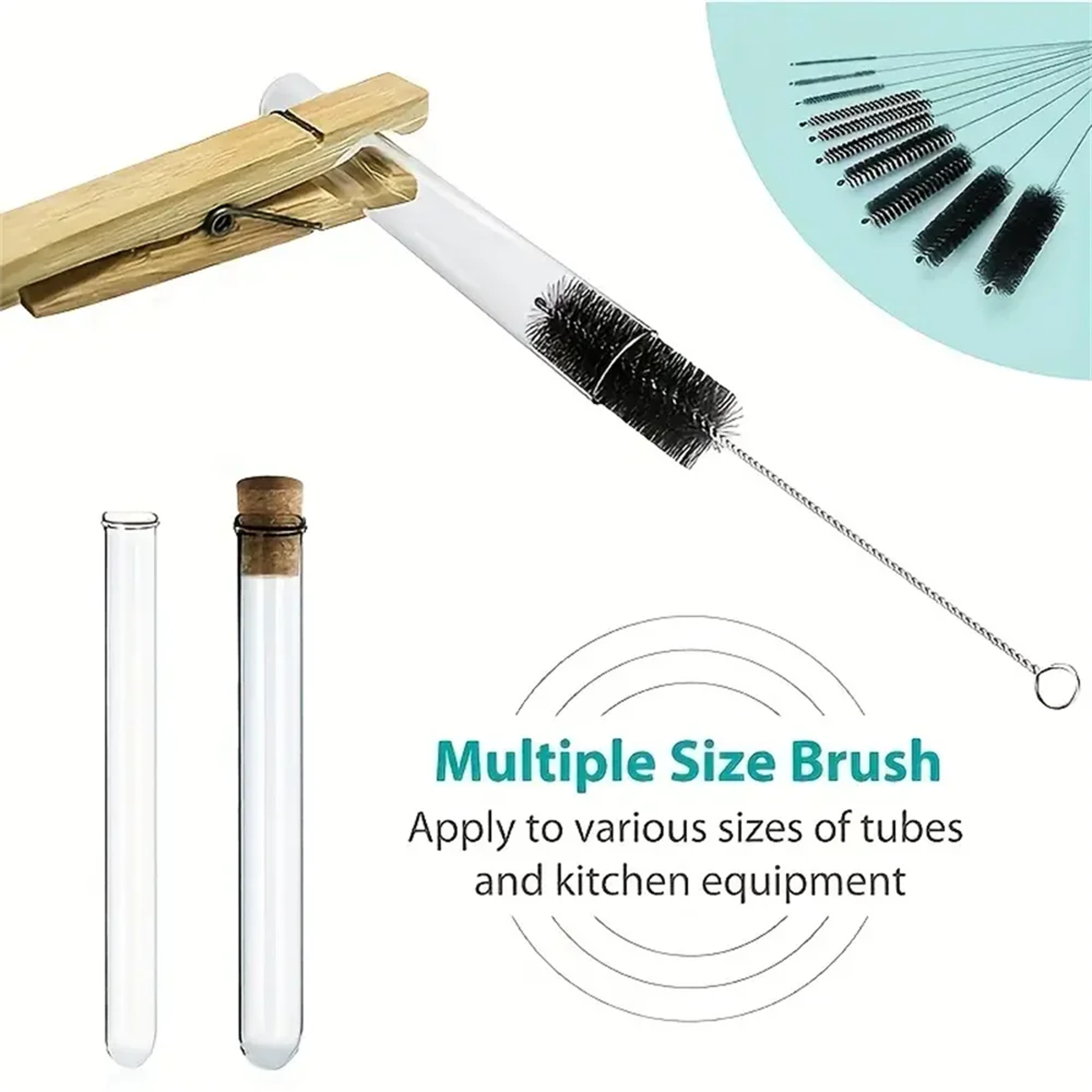 Reusable Bottle Cleaning Brushes, Piece Set  Eco-Friendly Straw Cleaning Brushes for Bottles – view 2