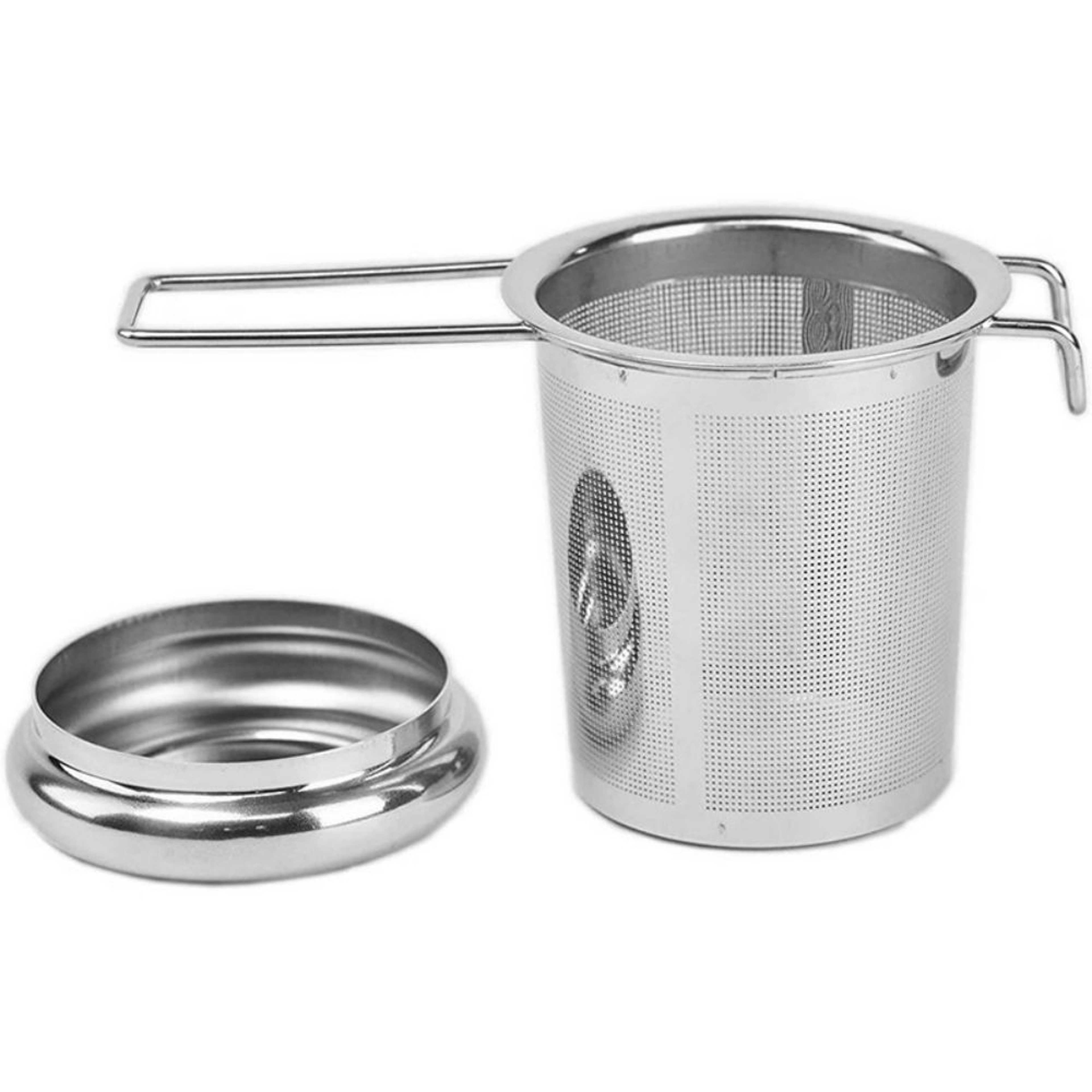 Stainless Steel Tea Strainer with Lid - Collapsible Double Handle Tea Brewer for Perfect Tea Brewing – view 6