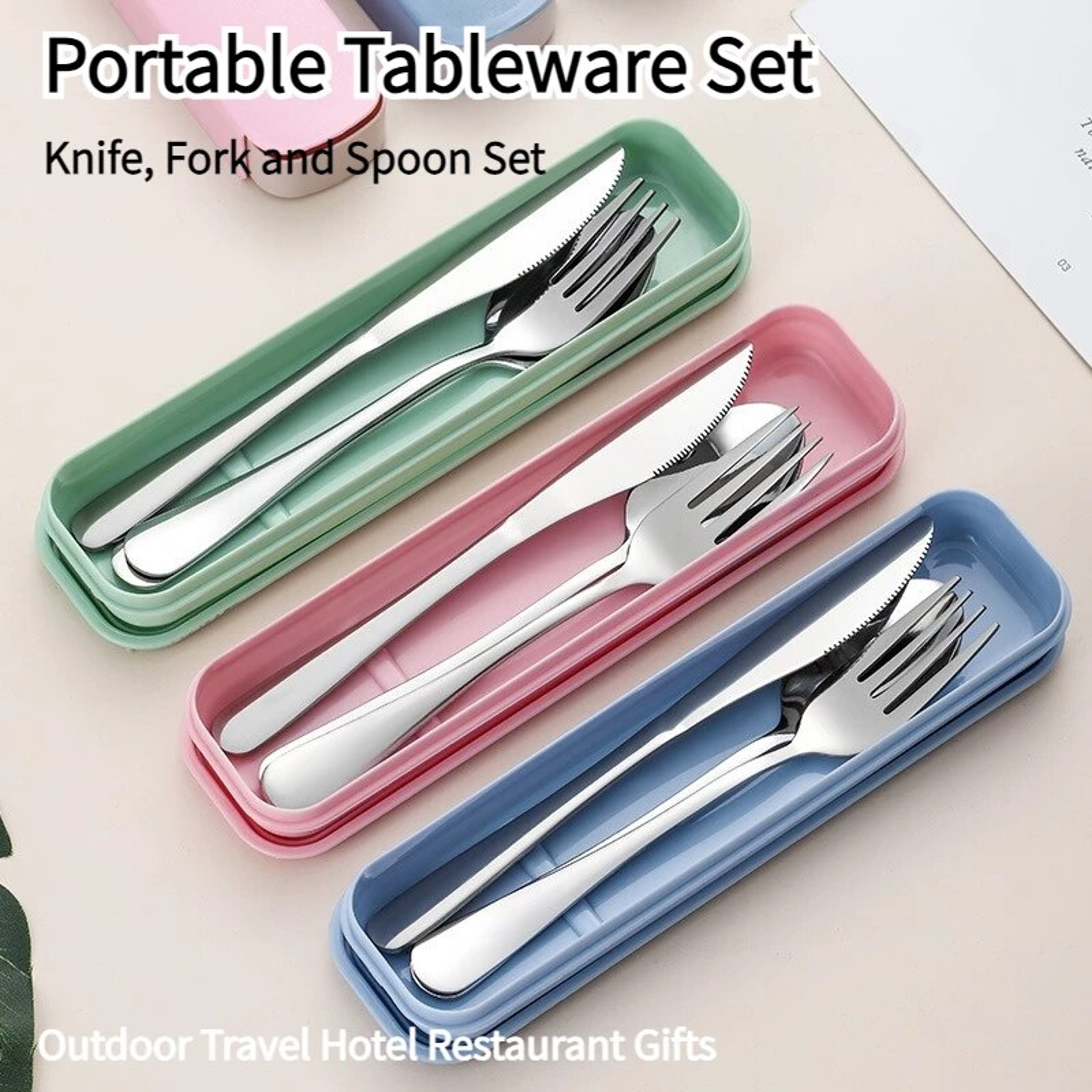 Stainless Steel Cutlery Set  Knife Fork  Spoon  Mirror Polished  Portable Comfortable Design For Ev