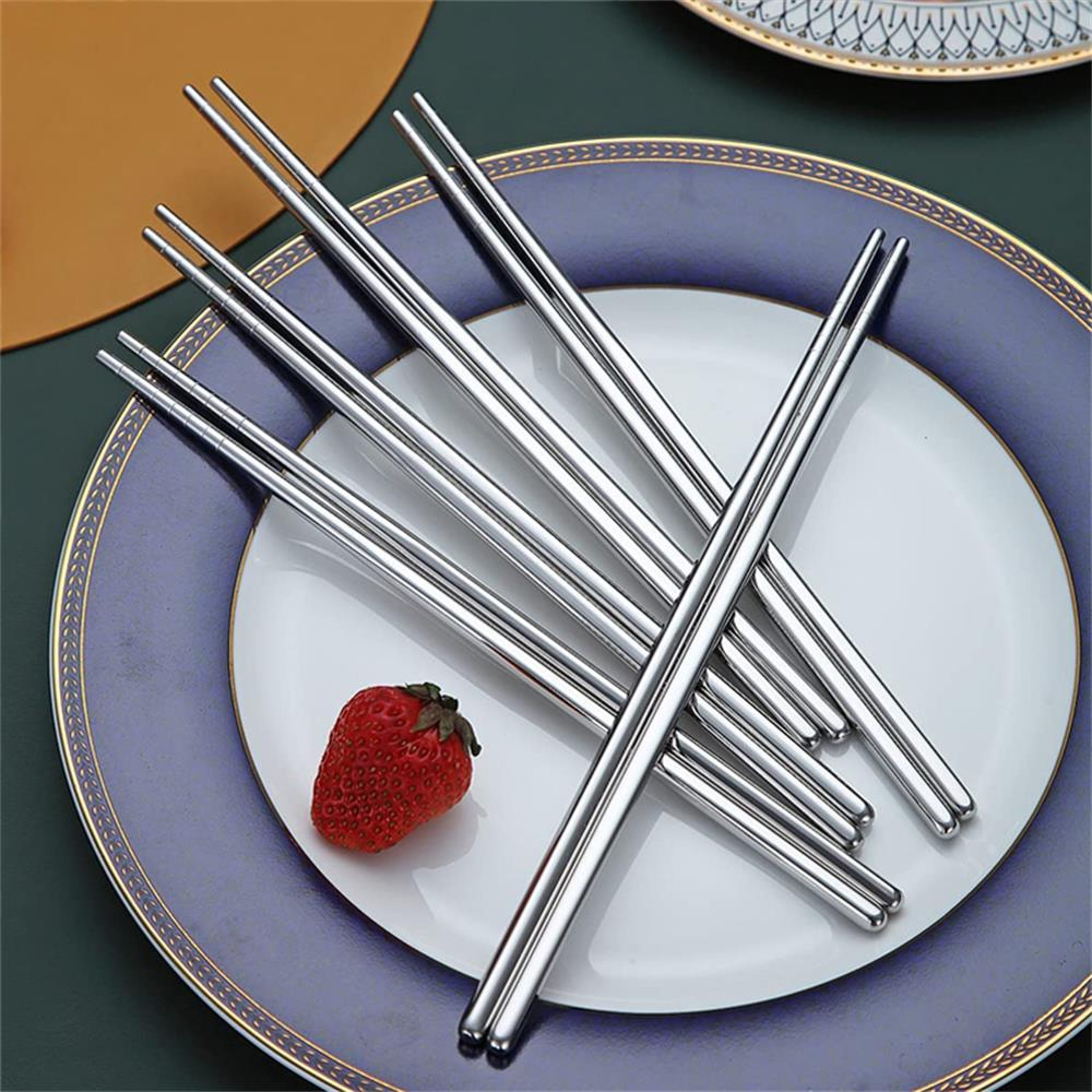Premium AntiSlip Chinese  Japanese Chopsticks Set  Pairs Perfect For Sushi  Korean Cuisine 3