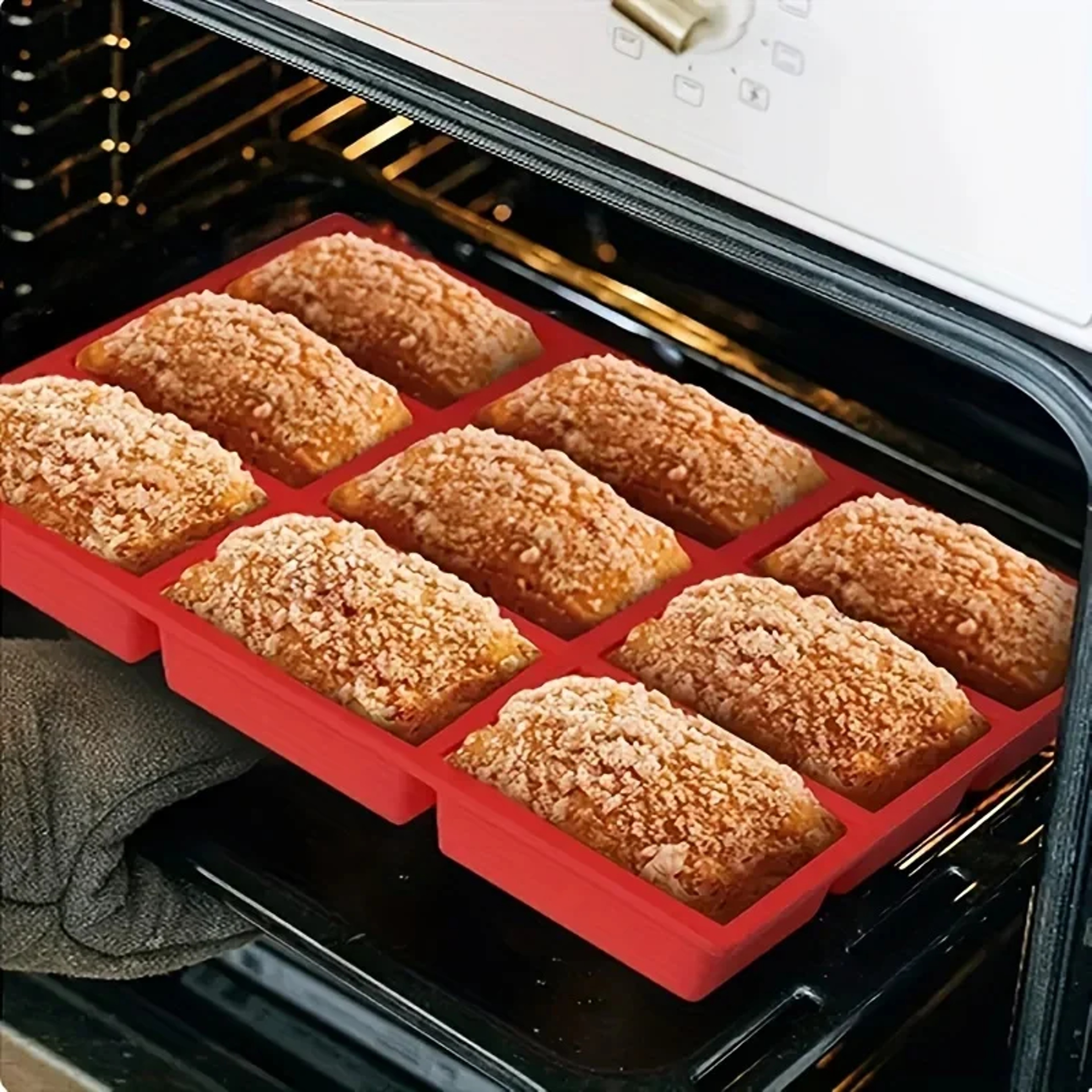 Cavity Silicone Mini Loaf Pan for Baking Cakes, Muffins, Meatloaf & More | Easy to Clean, Non-Stick – view 1