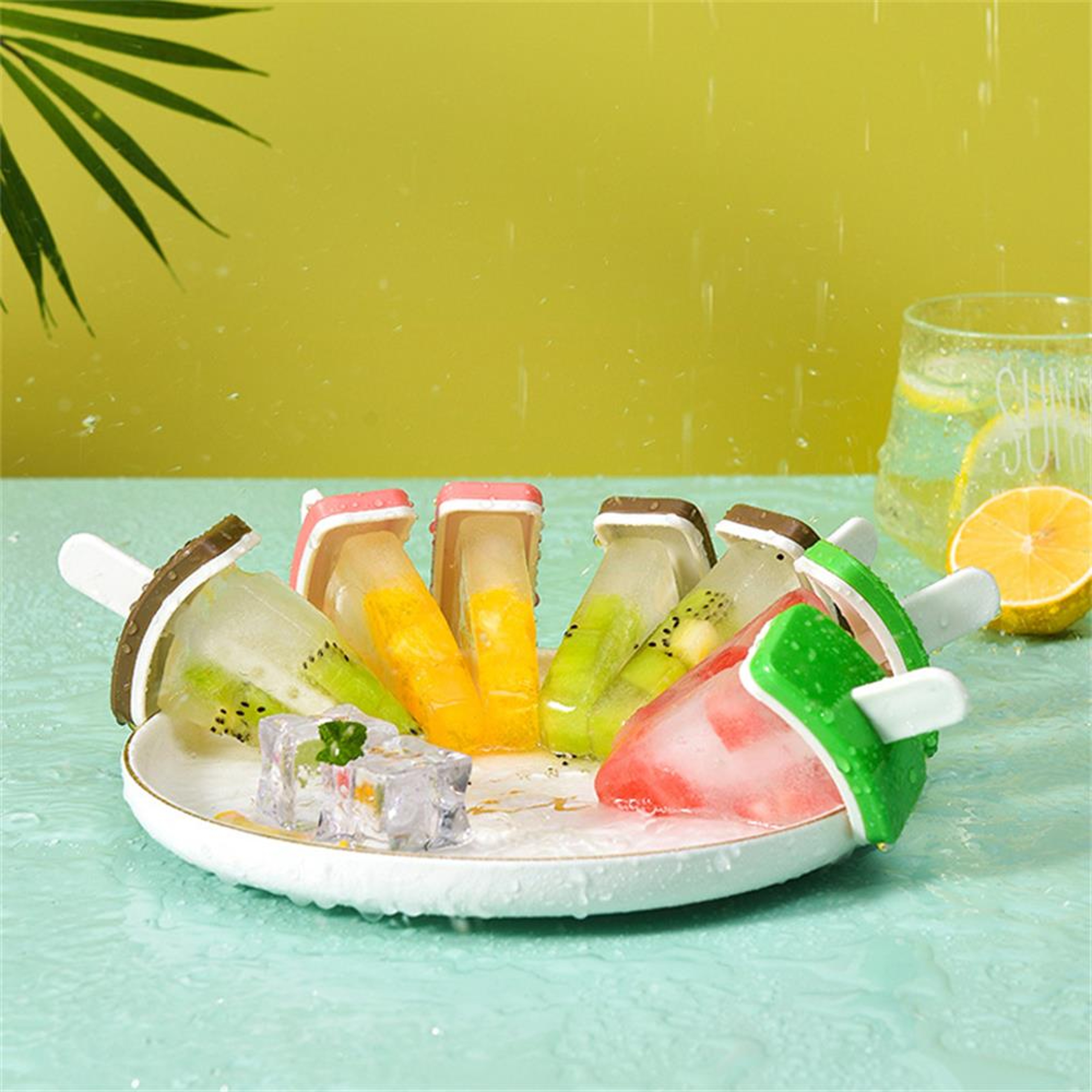 Watermelon Shape Ice Cream Mold With Cover DIY Homemade Popsicle Maker For Frozen Juice And Milk 1