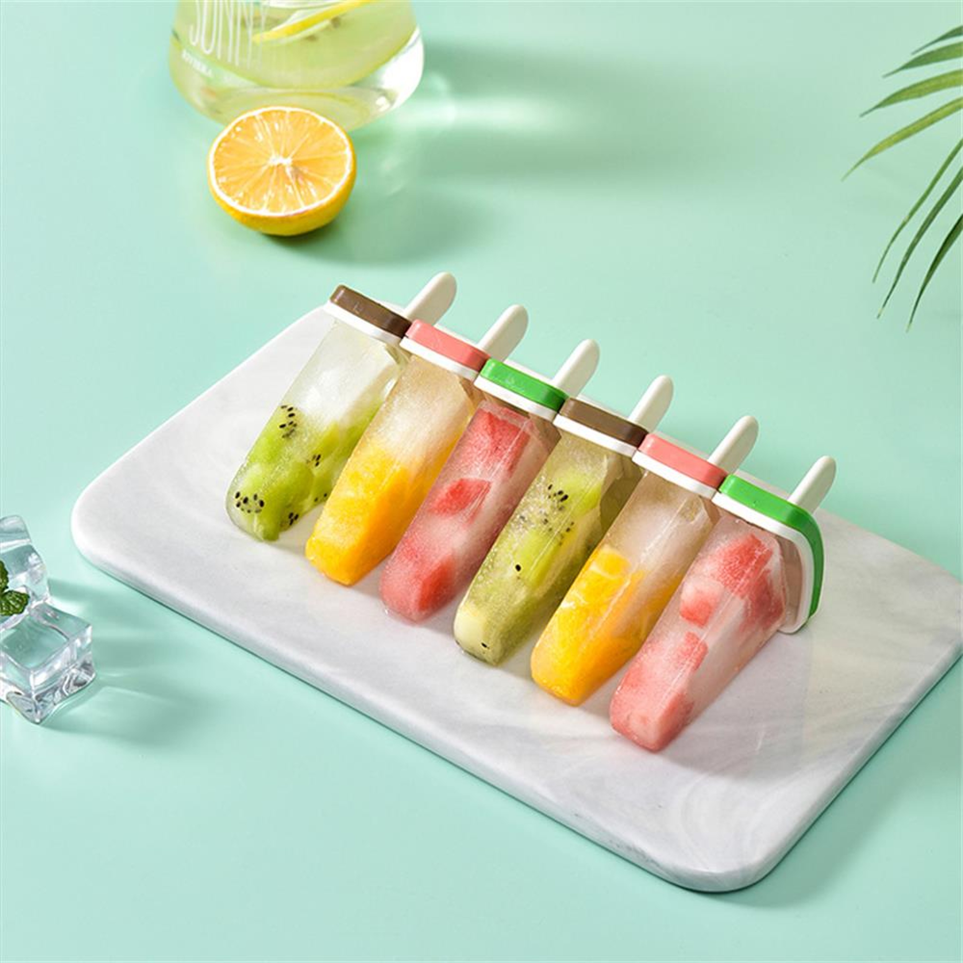 Watermelon Shape Ice Cream Mold With Cover DIY Homemade Popsicle Maker For Frozen Juice And Milk 3