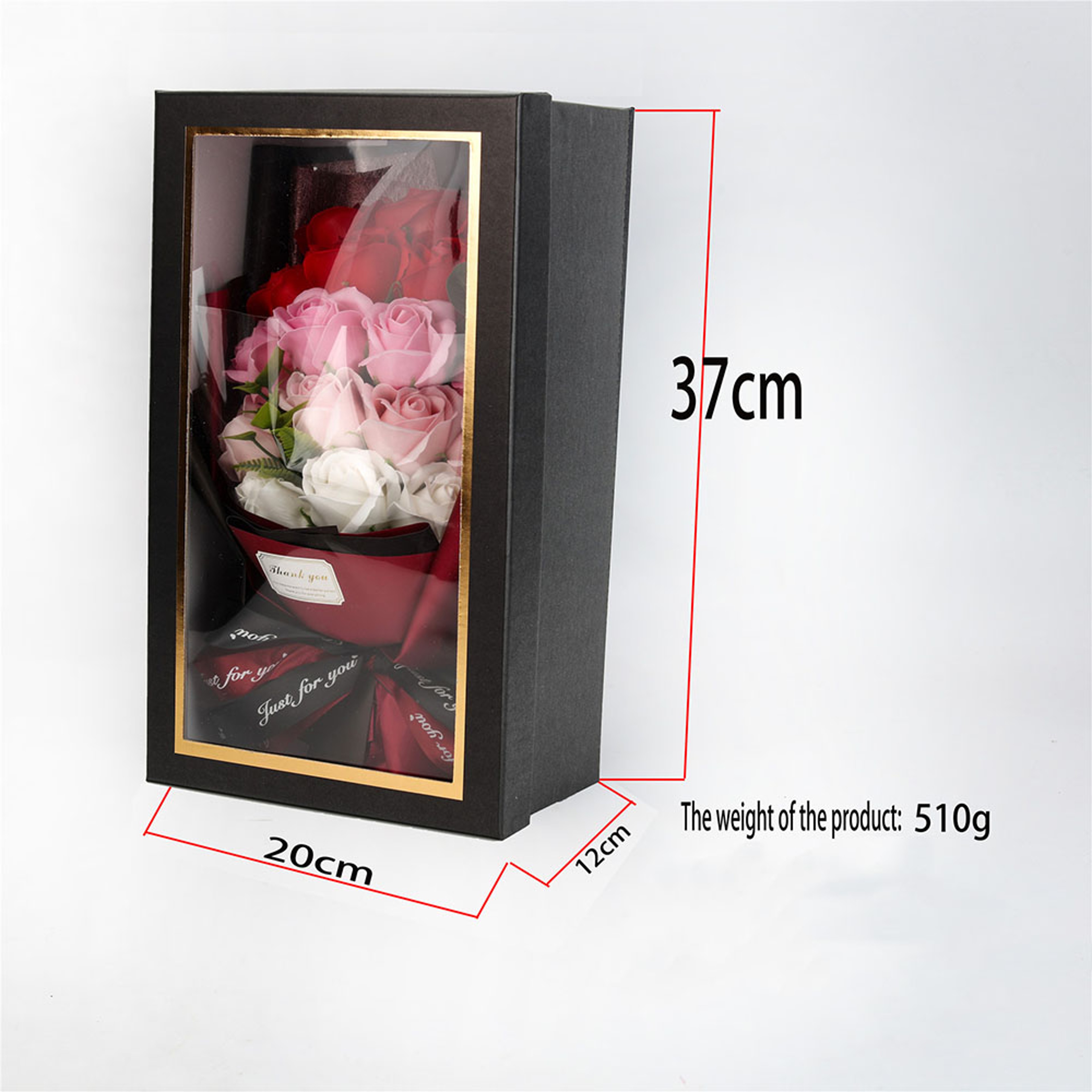Rose Soap Flower Bouquet Gift Box  Artificial Soap Flowers For Valentines Day Weddings Birthdays  H 1