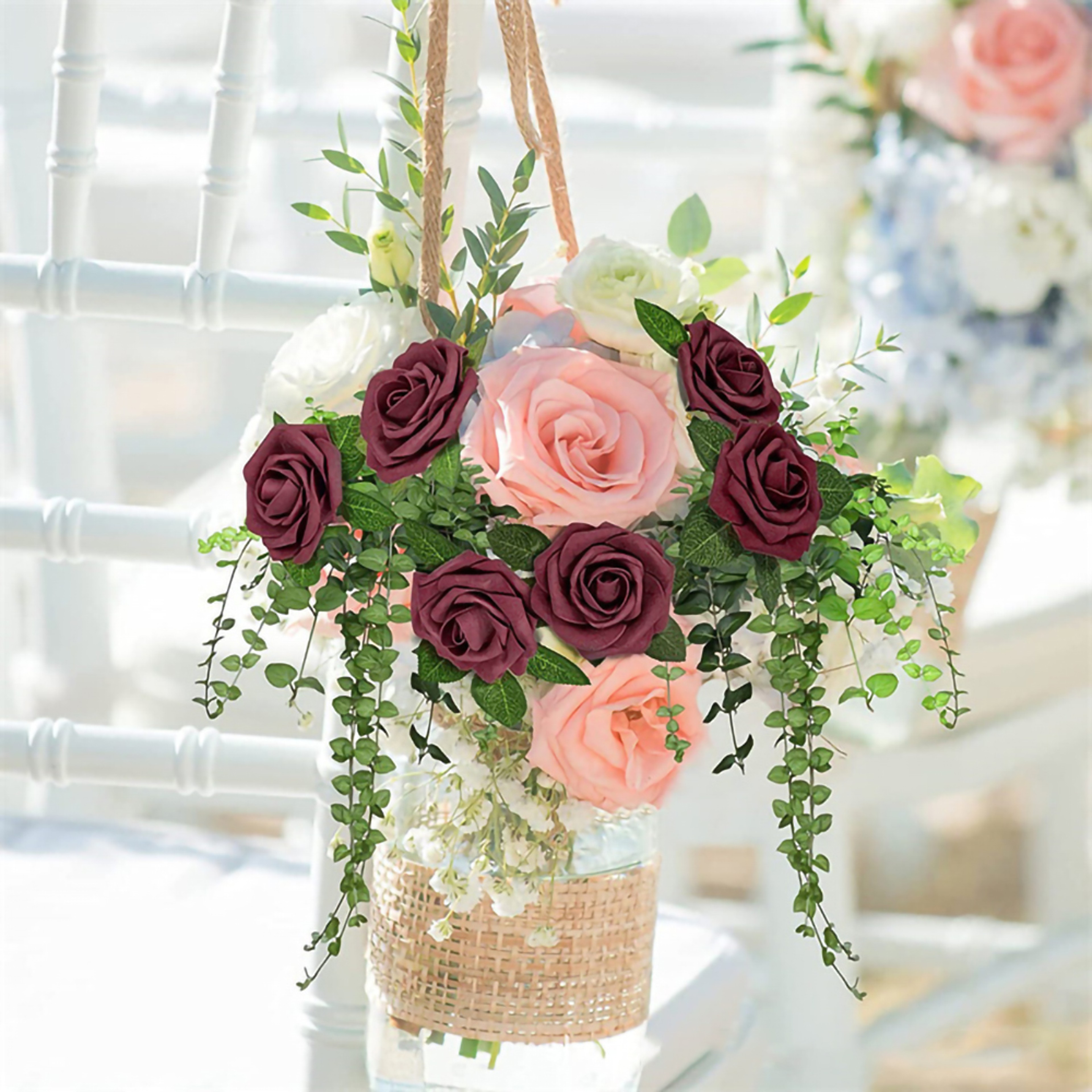Artificial Roses with Stems for DIY Wedding Bouquets & Home Decorations – view 4