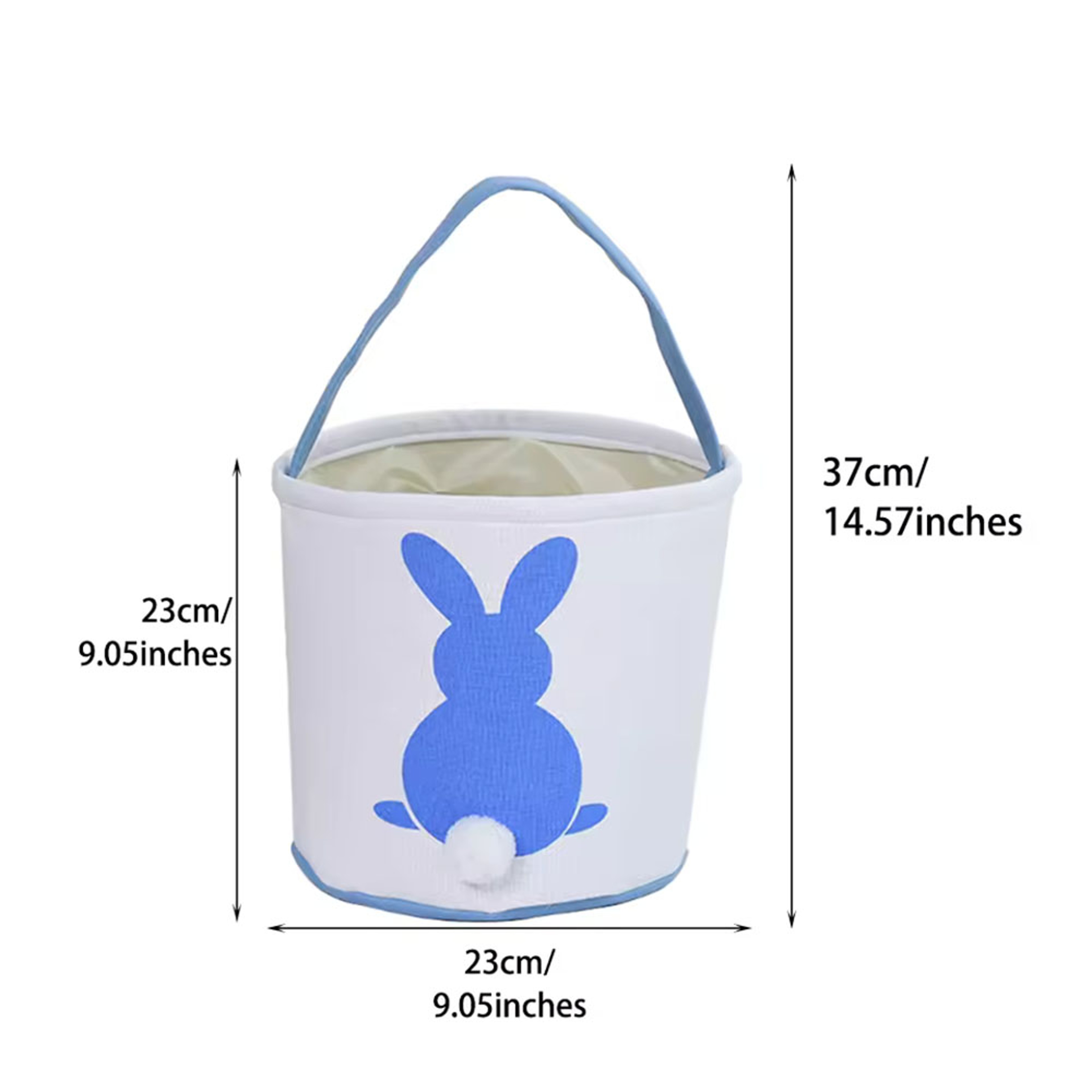 Baby Easter Bunny Basket Bag – Cute Canvas Toy Handbag for Kids, Festival & Party Tote Decoration – view 6