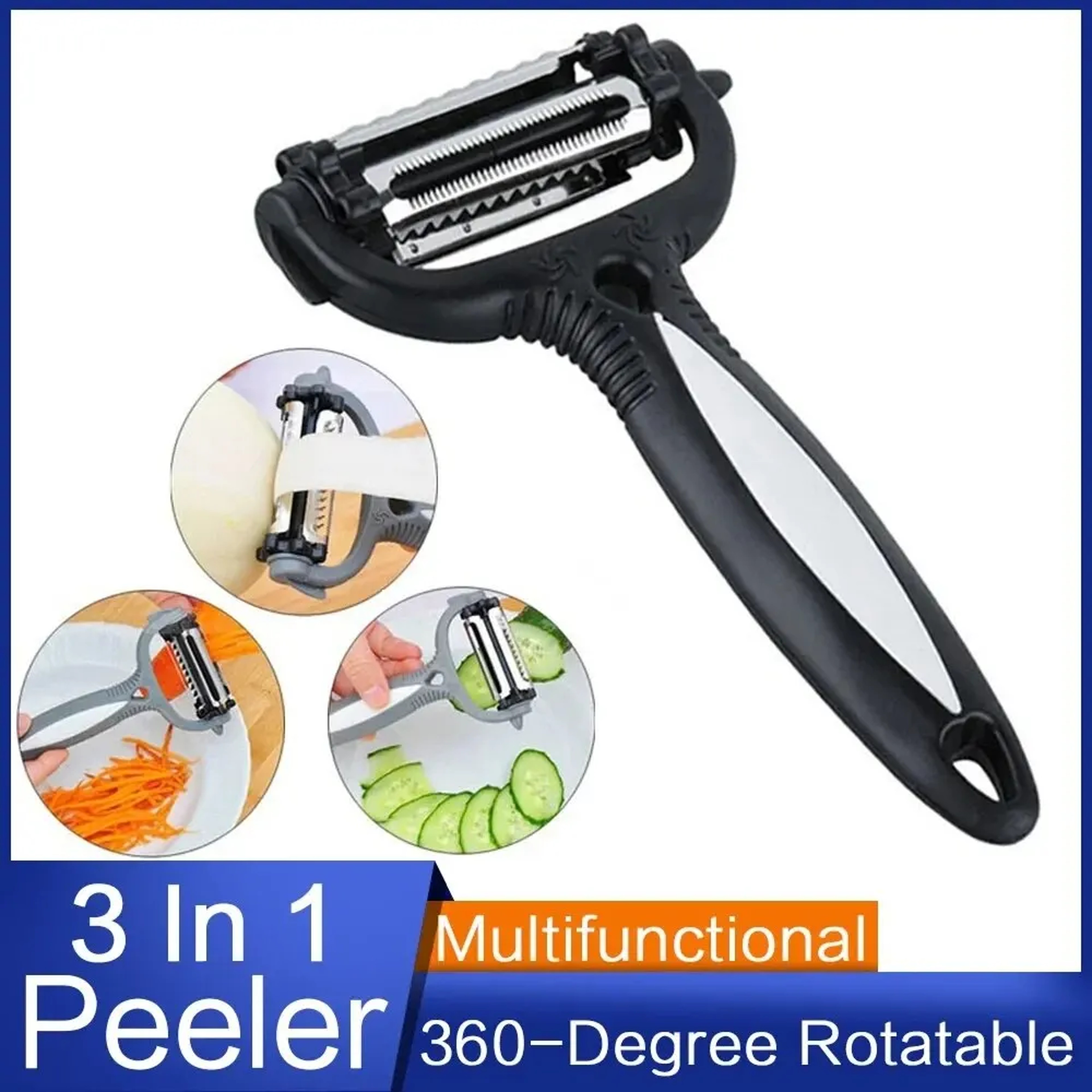 Multifunctional Rotary Peeler And Slicer For Fruits And Vegetables  Carrot Potato And More 1