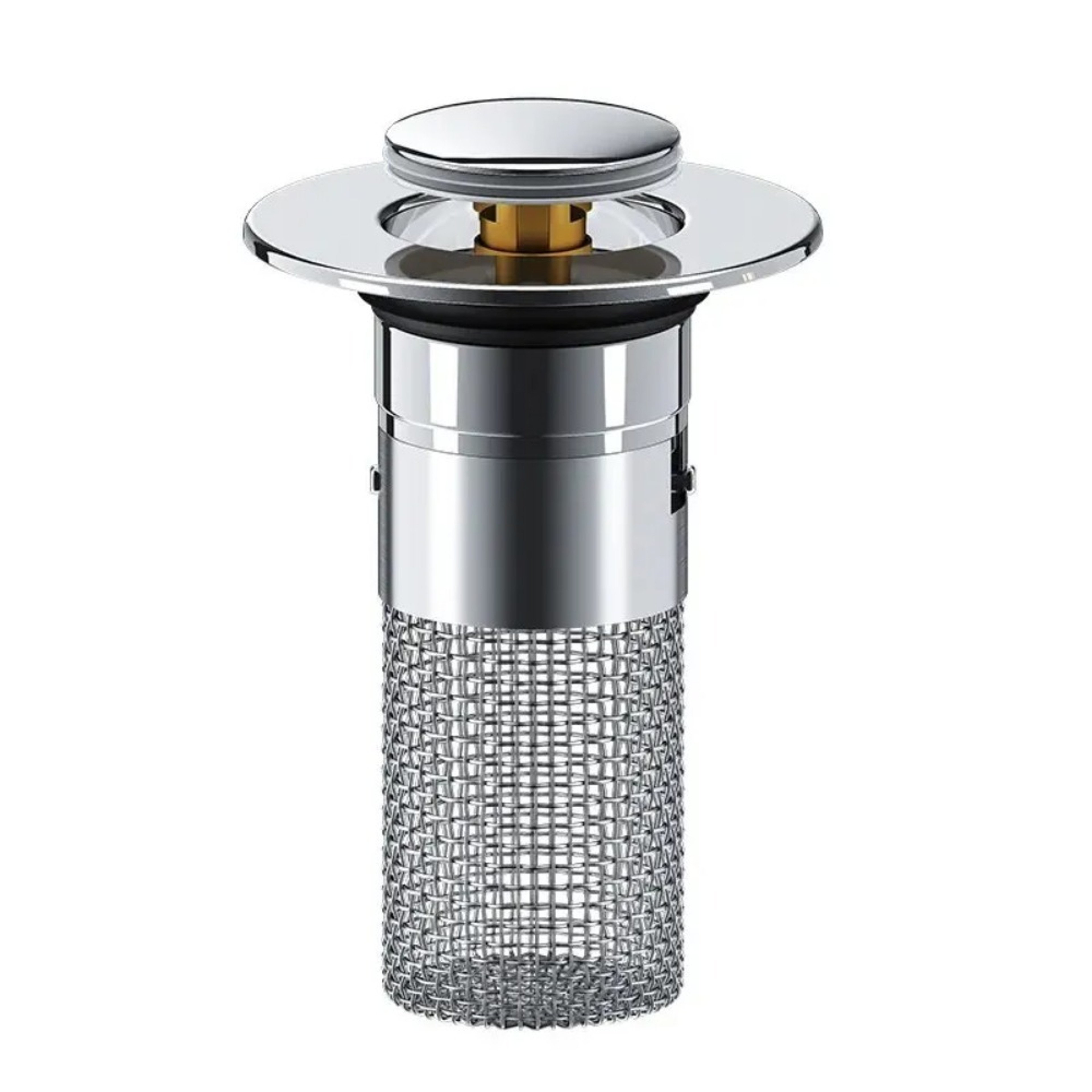 Stainless Steel Odor-Proof Leak Plug for Washbasin – Universal Press Type Sink Drain – view 5