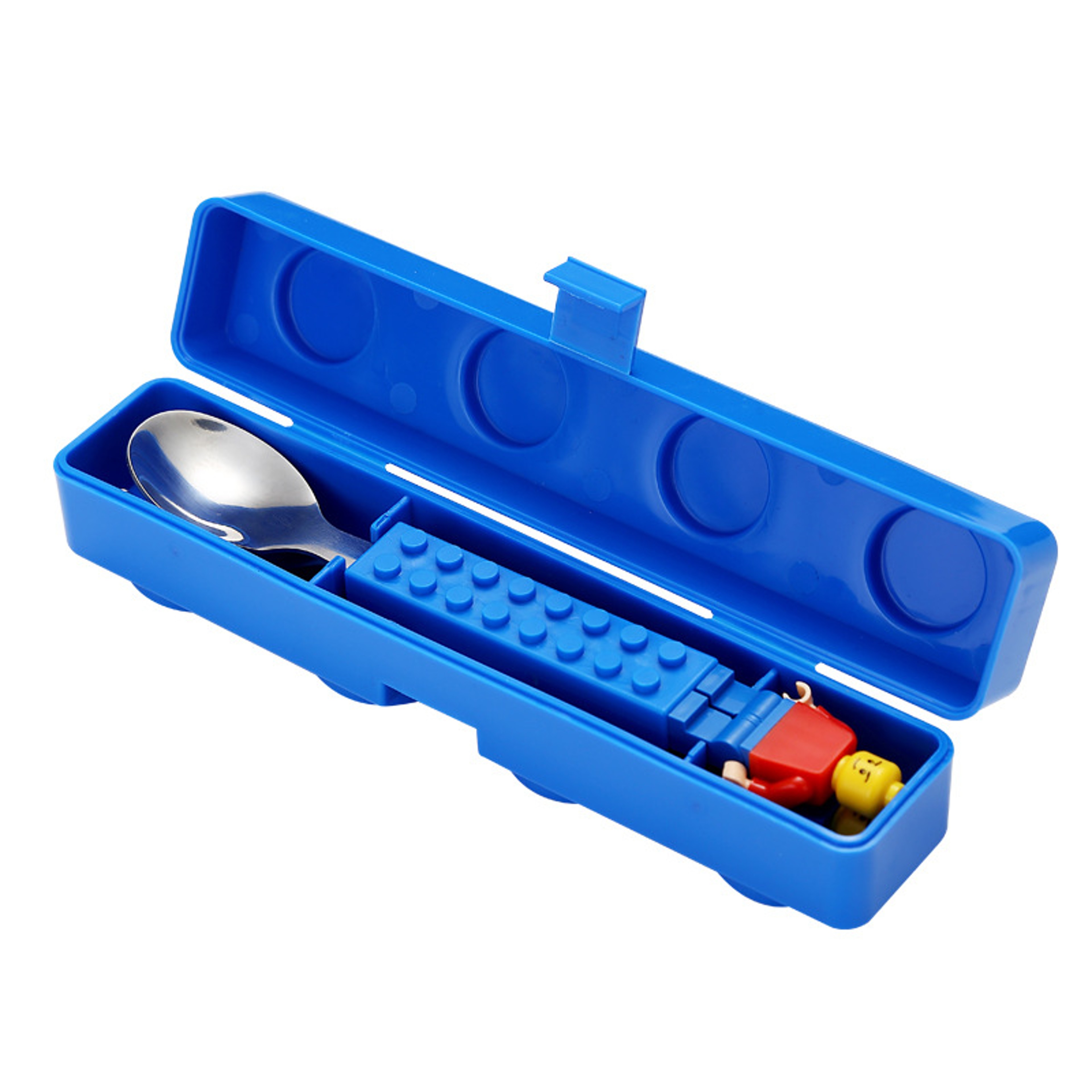 Portable Stainless Steel Kids Cutlery Set Fun Travel Fork and Spoon Blocks – view 3