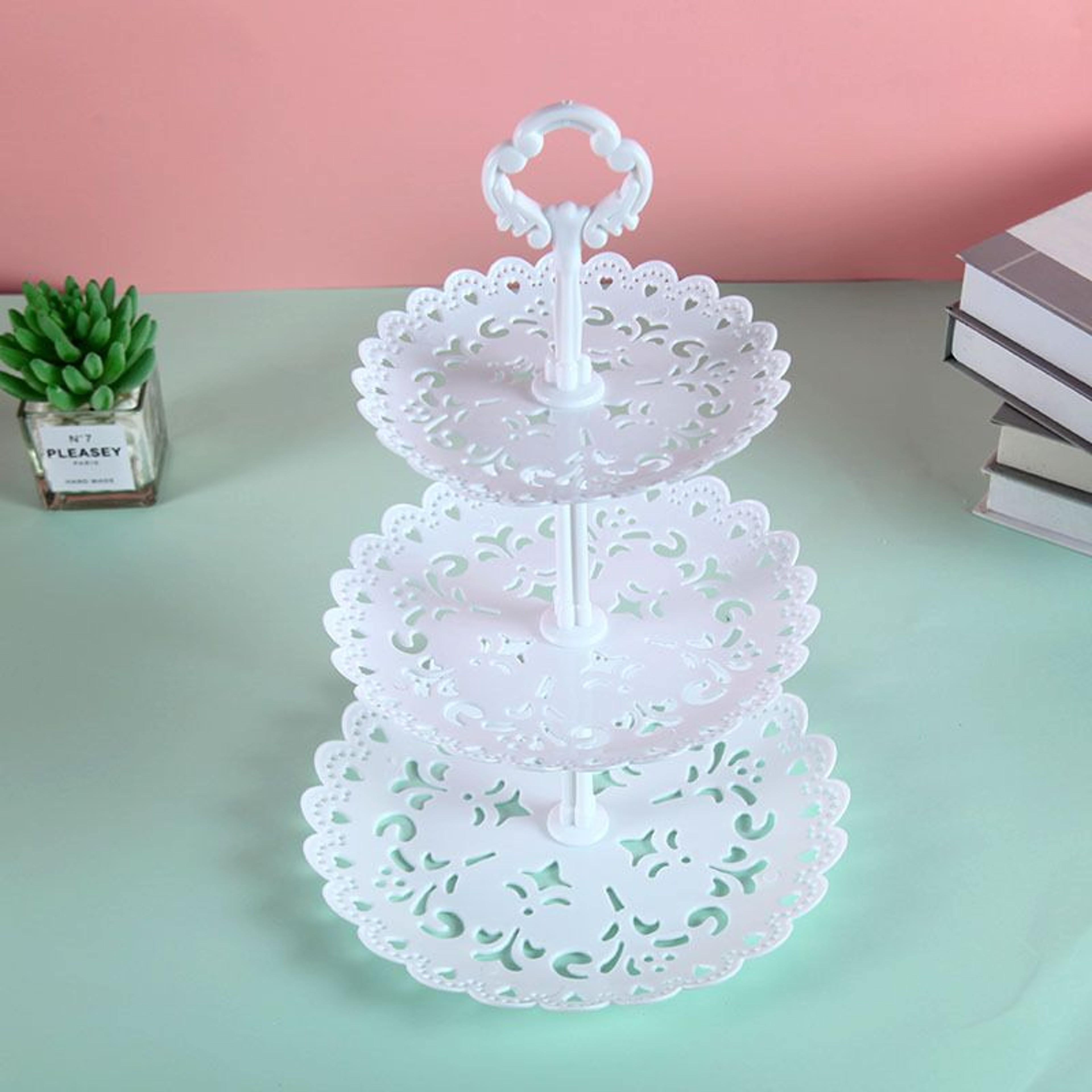 Elegant Tier Acrylic Fruit Plate - Light Luxury Candy & Dessert Tray for Table Decoration – view 3