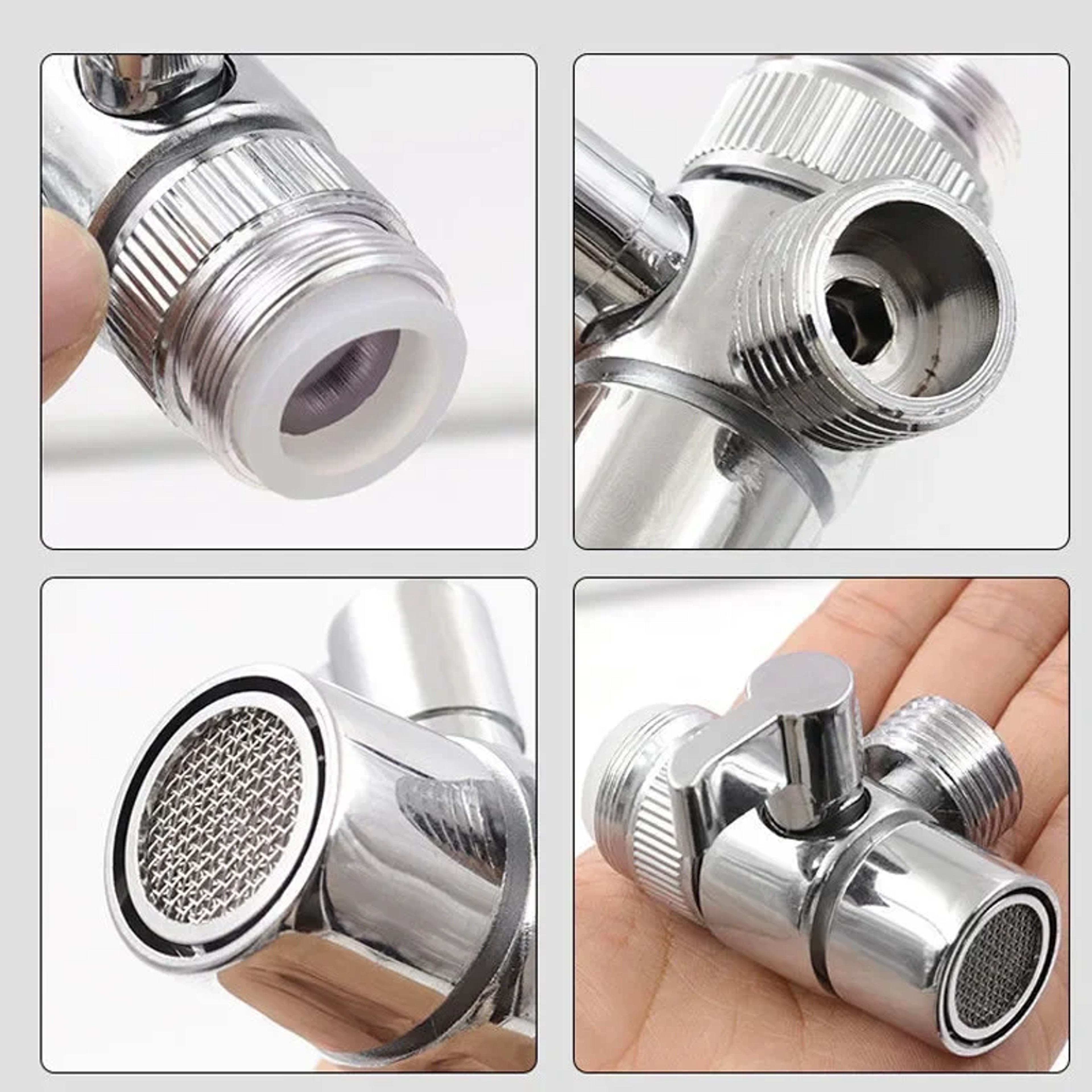 Faucet Adapter Diverter Valve – Kitchen Sink Splitter Water Tap Connector for Toilet Bidet and Shower – view 6