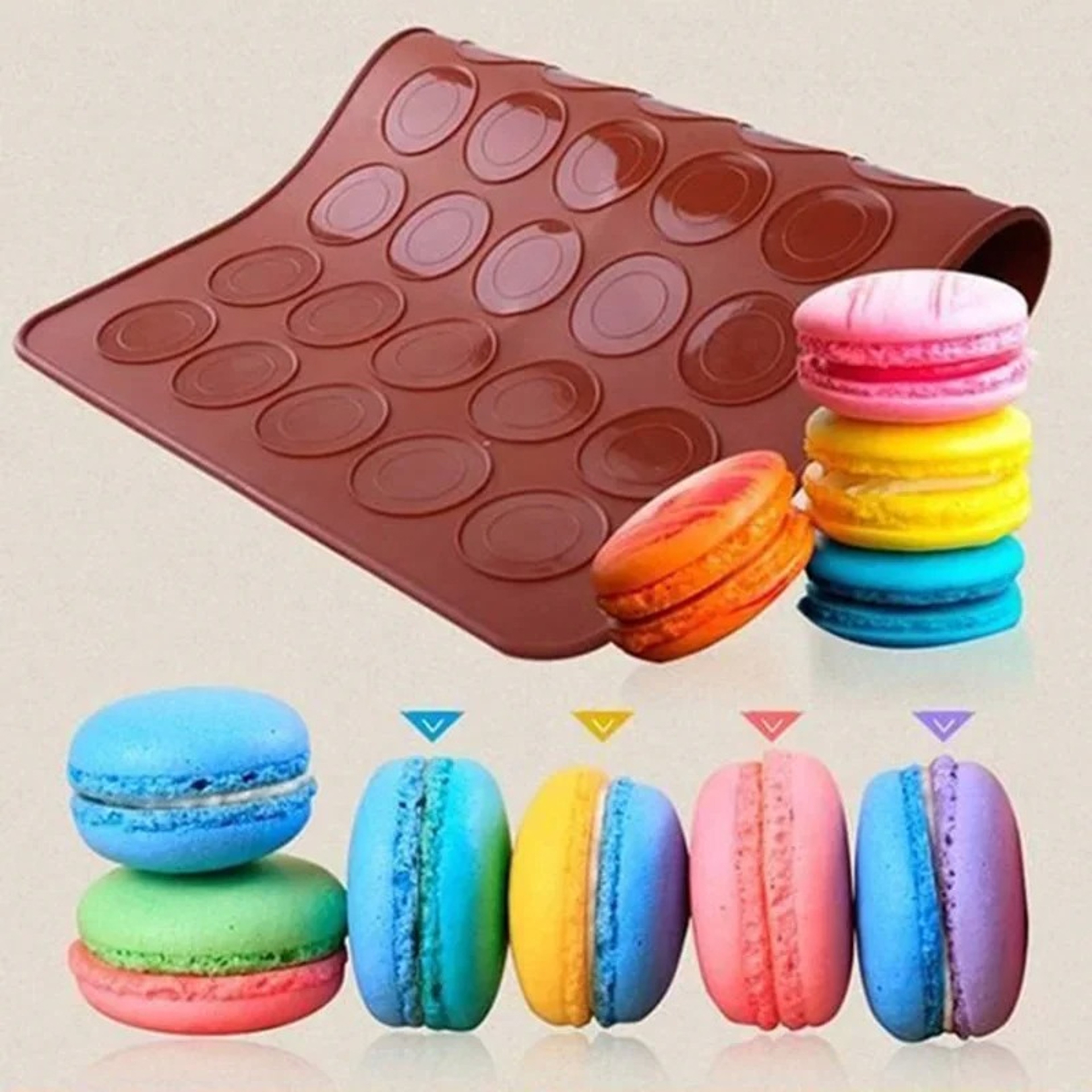 Non-Stick Silicone Macaron Baking Mat - Food Grade, Safe, and Reusable – view 3