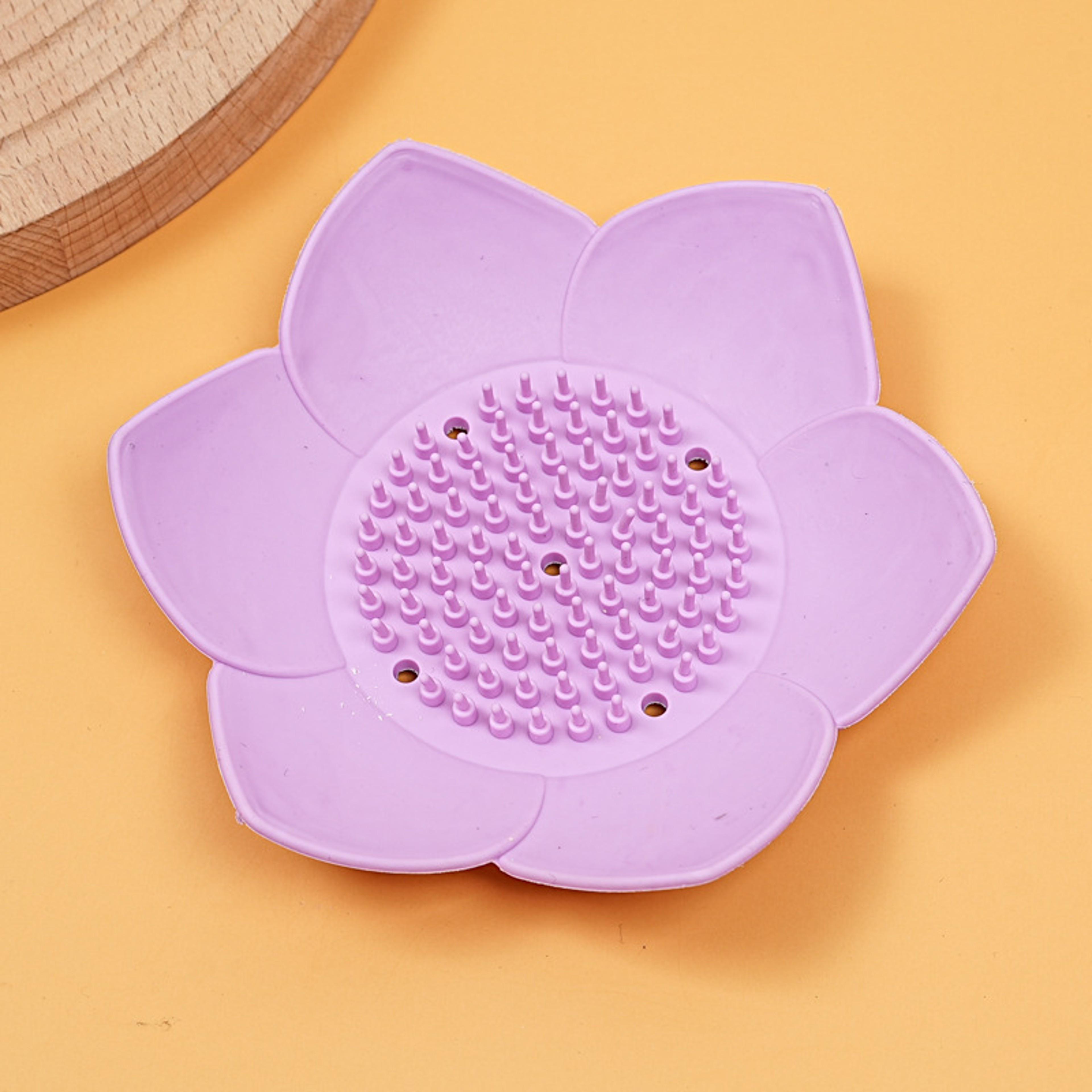 Lotus Design Silicone Soap Holder  Simple Drain Soap Box For Seamless Bathroom Storage 7